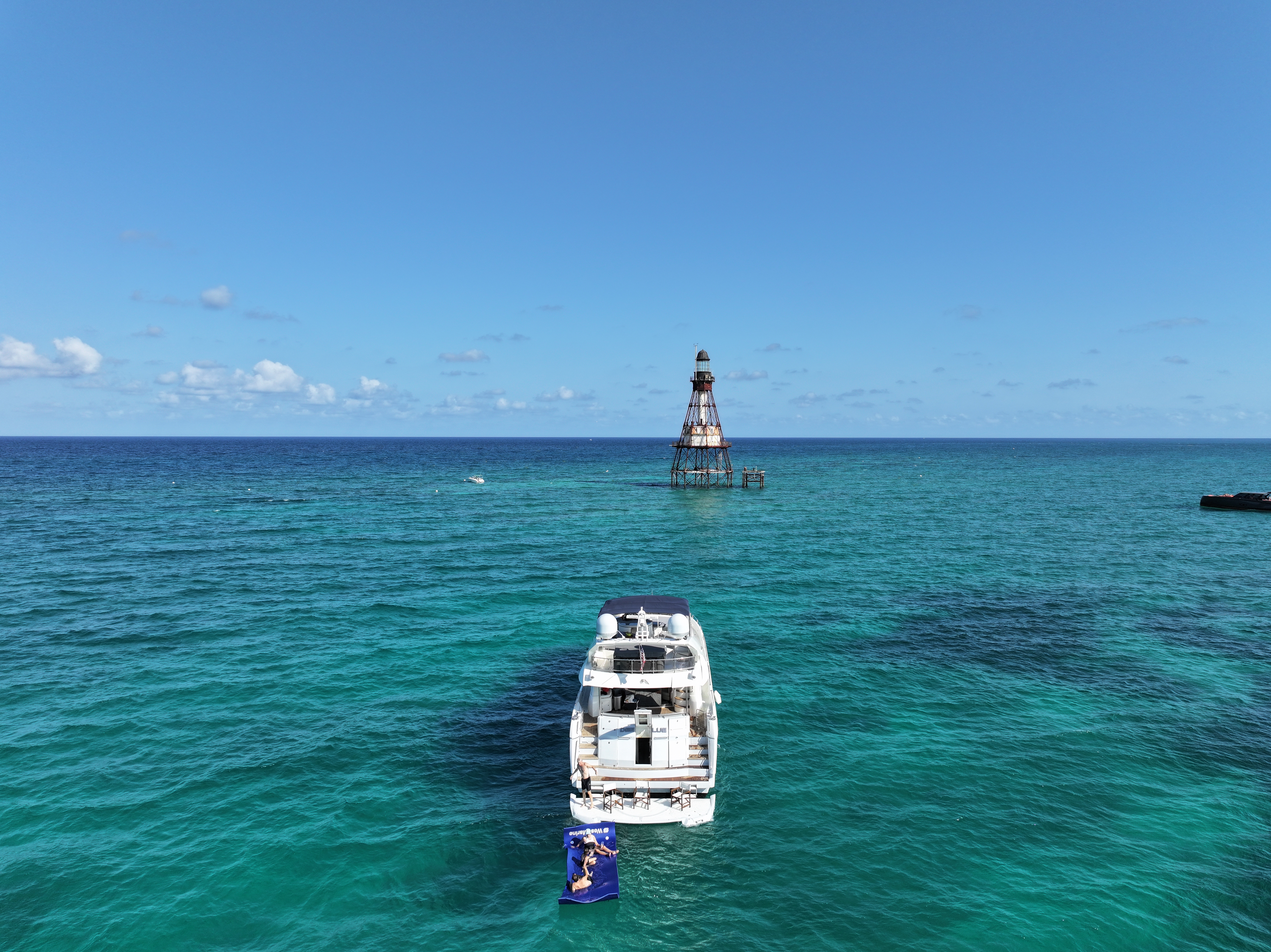 90ft Sunseeker DP yacht rental Miami - spacious deck area ideal for sunset cruises and bachelorette parties