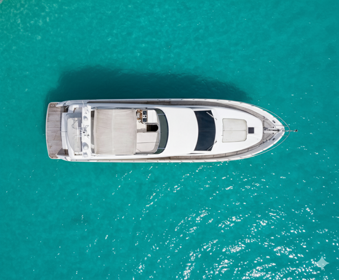 80ft Uniesse L yacht rental Miami - spacious deck area ideal for sunset cruises and bachelorette parties