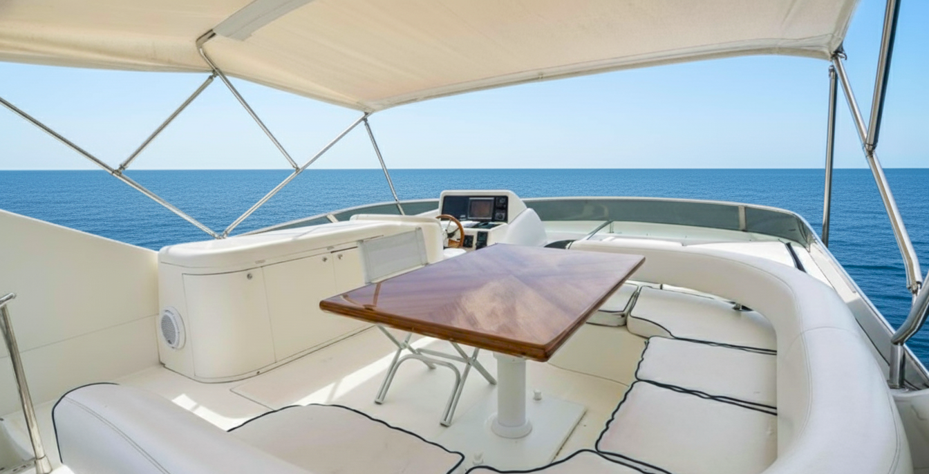 80ft Uniesse L yacht rental Miami - galley kitchen for catered yacht events