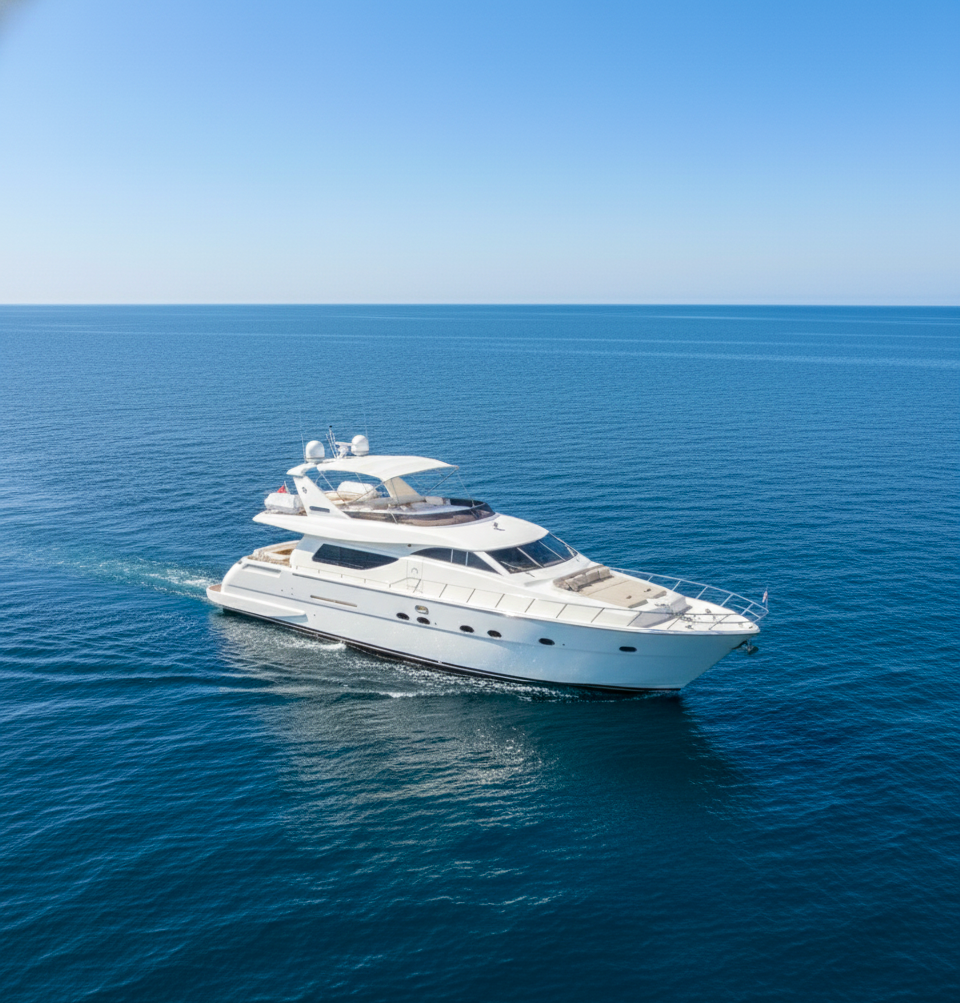 80ft Uniesse L yacht rental Miami - stern swim platform with water access for snorkeling