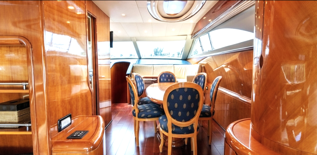 80ft Uniesse L yacht rental Miami - galley kitchen for catered yacht events