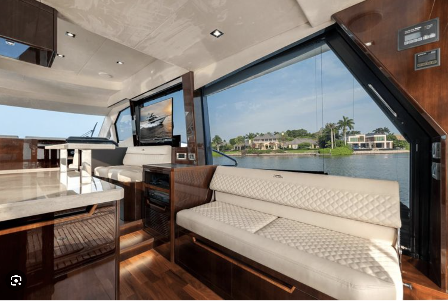 53ft Galeon Fly (2024) yacht rental Miami - spacious deck area ideal for sunset cruises and bachelorette parties