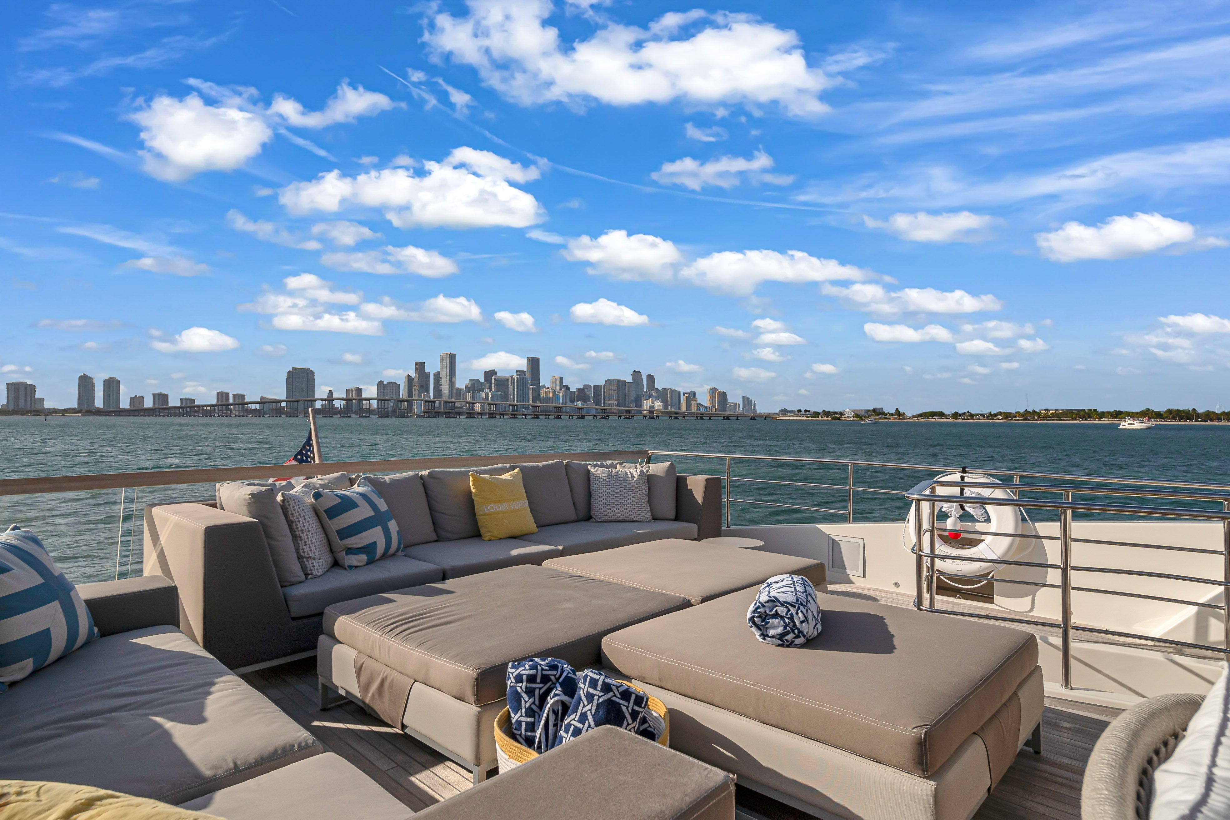 97ft San Lorenzo yacht rental Miami - galley kitchen for catered yacht events