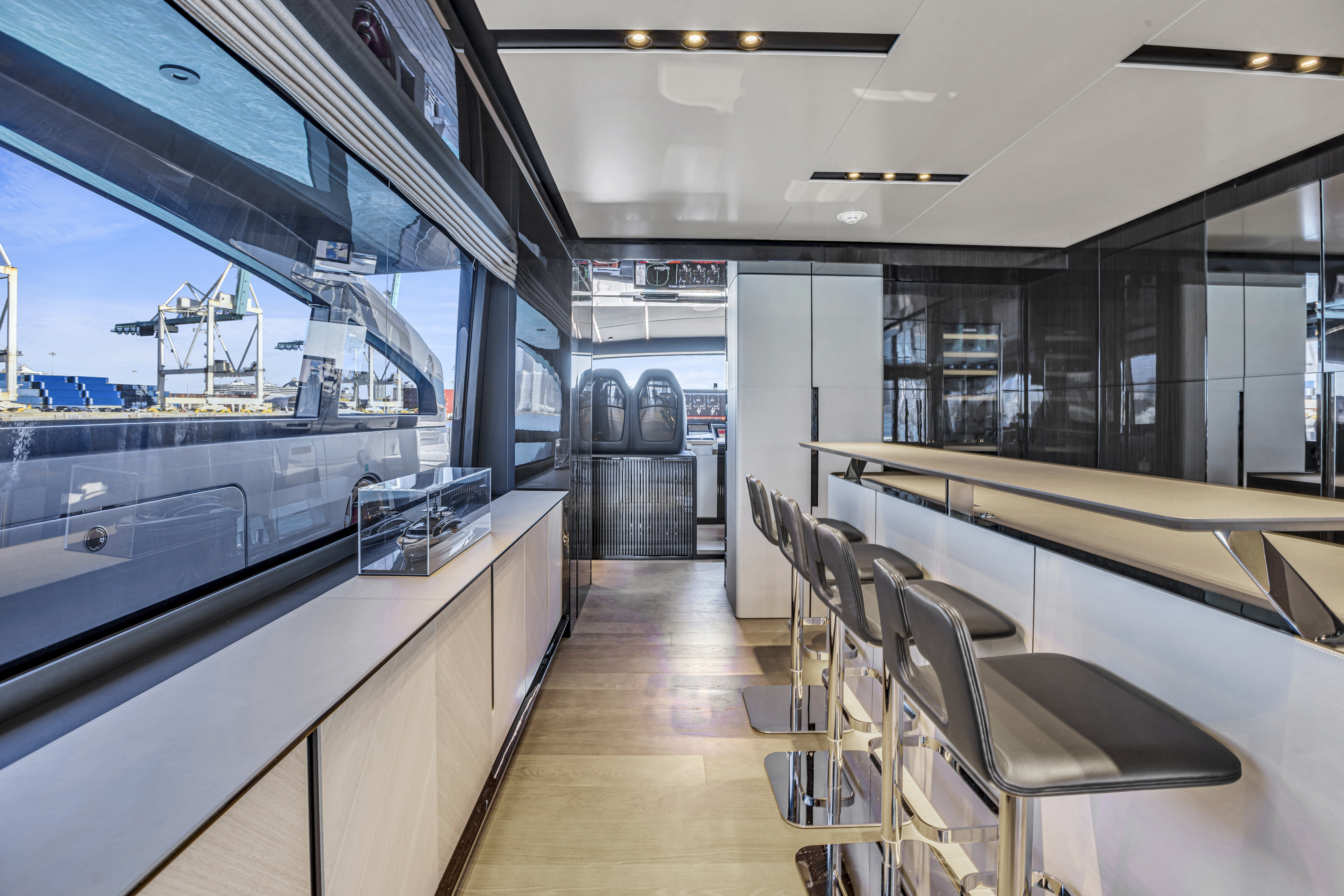 116ft Pershing yacht rental Miami - galley kitchen for catered yacht events