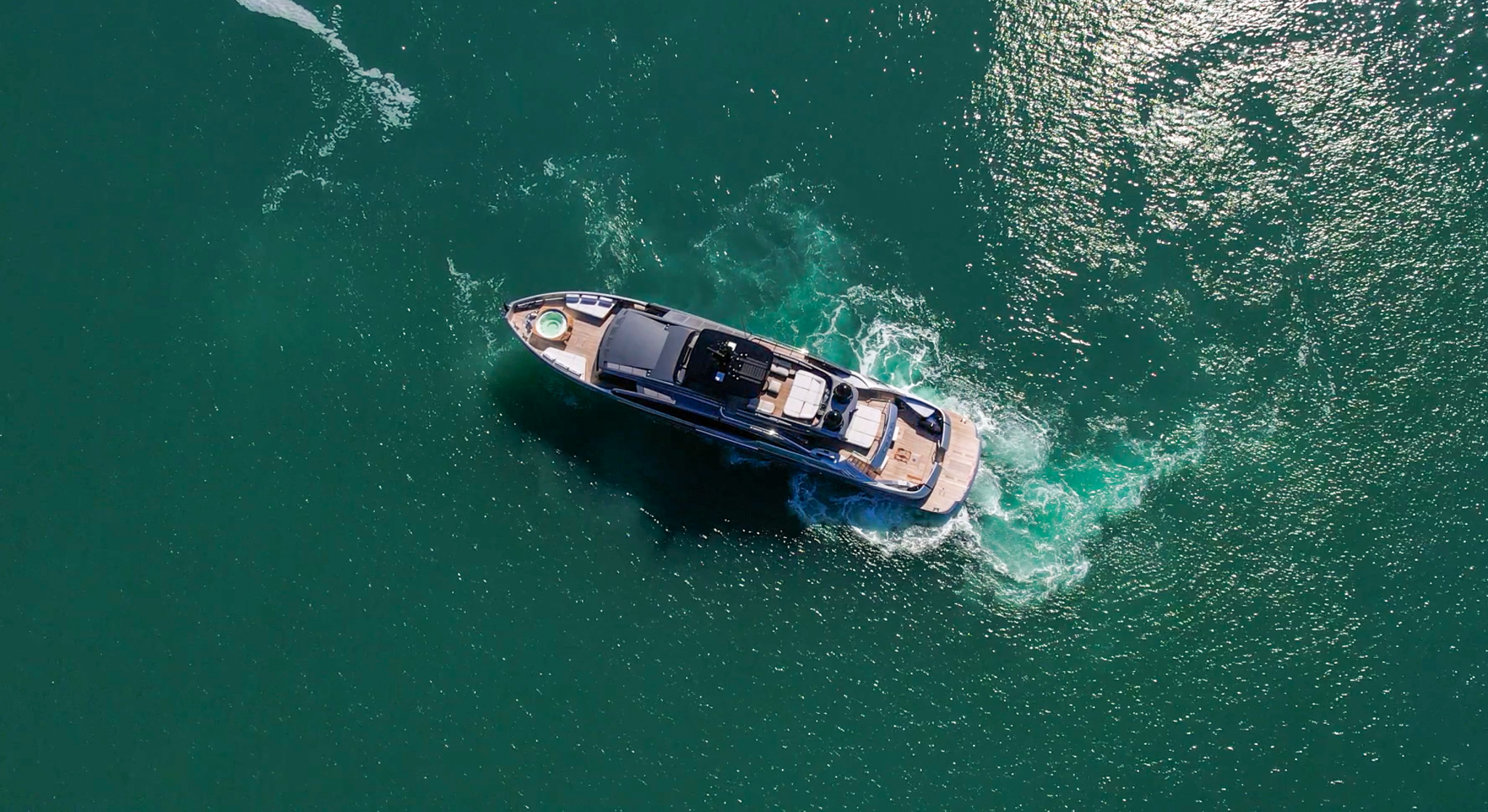 116ft Pershing yacht rental Miami - galley kitchen for catered yacht events