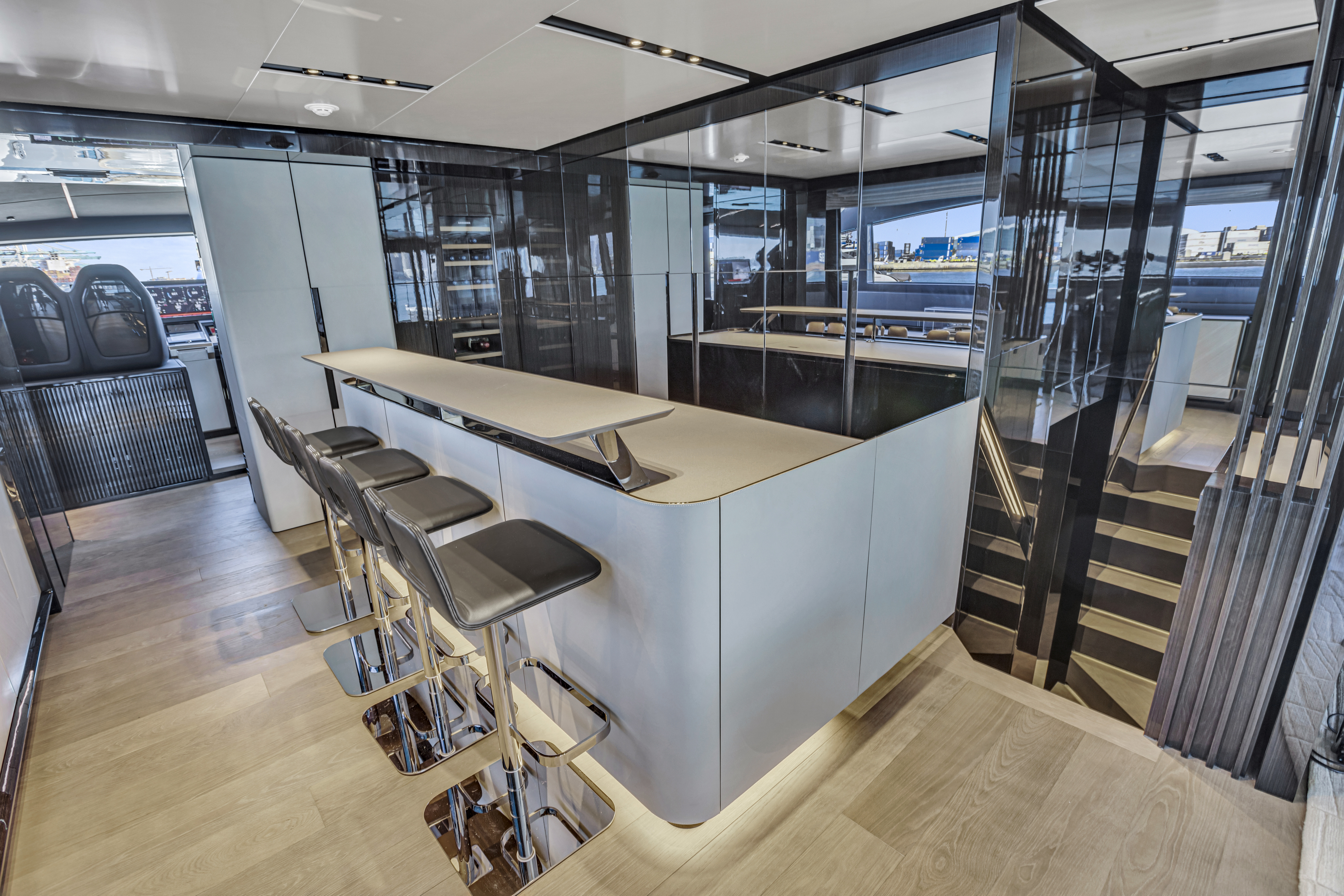 116ft Pershing yacht rental Miami - premium amenities and entertainment system