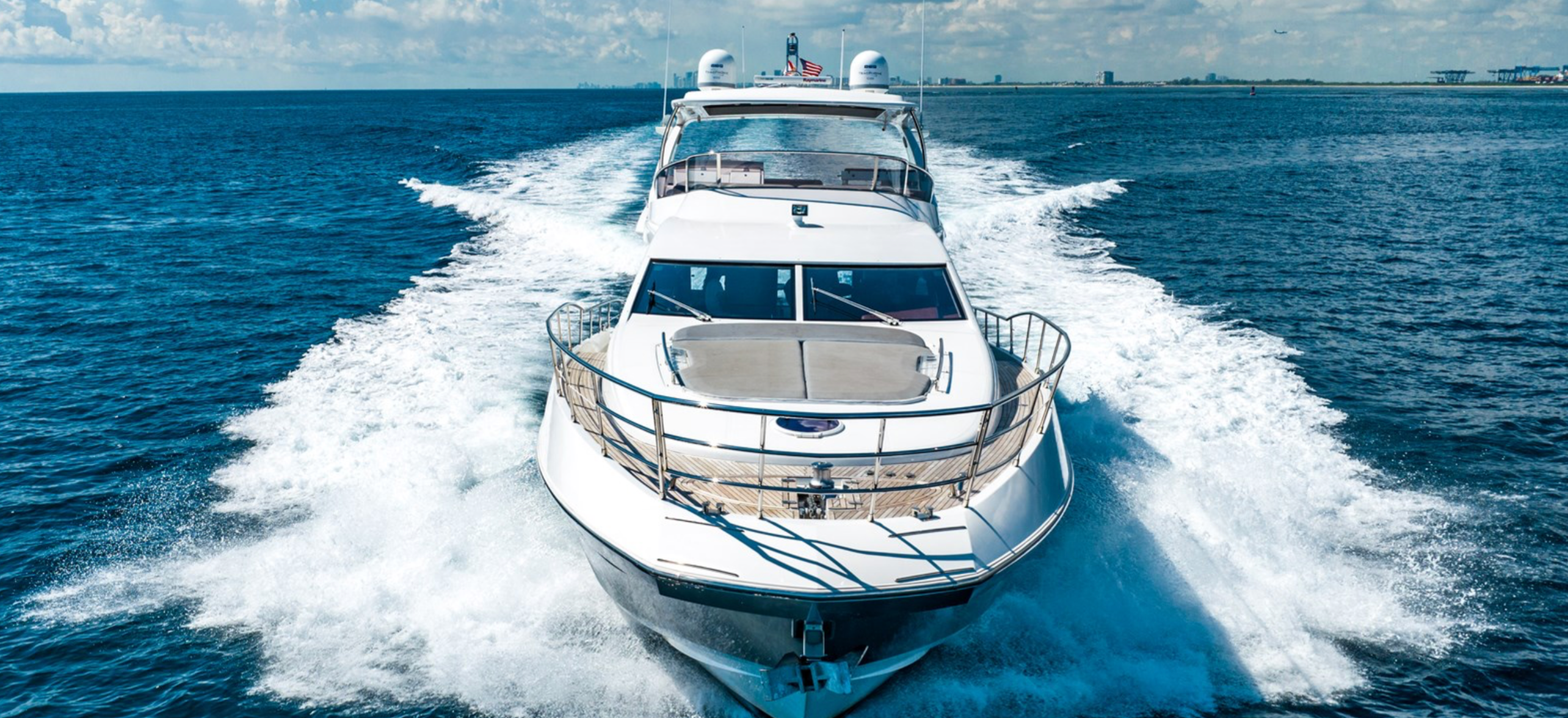 70ft Azimut DLT yacht rental Miami - elegant interior salon for corporate events and private gatherings
