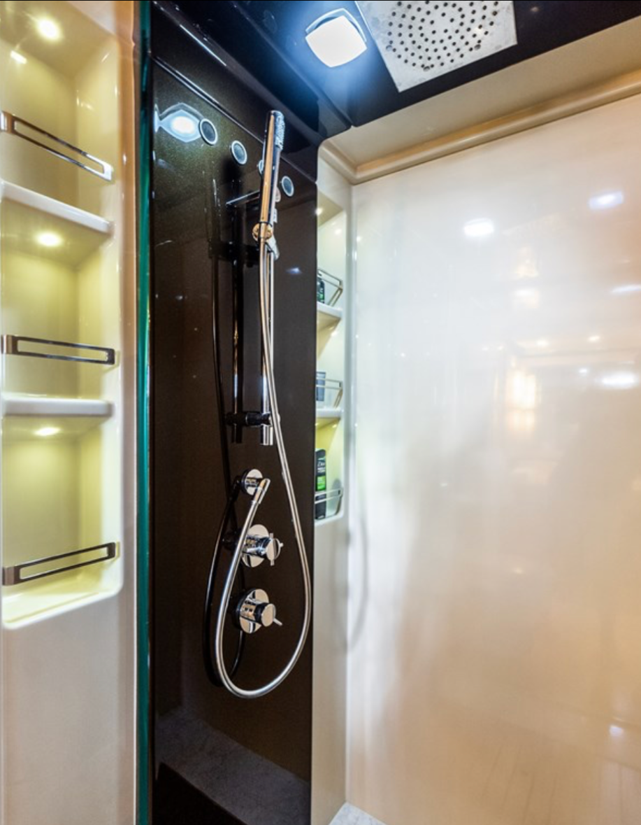 70ft Azimut DLT yacht rental Miami - elegant interior salon for corporate events and private gatherings