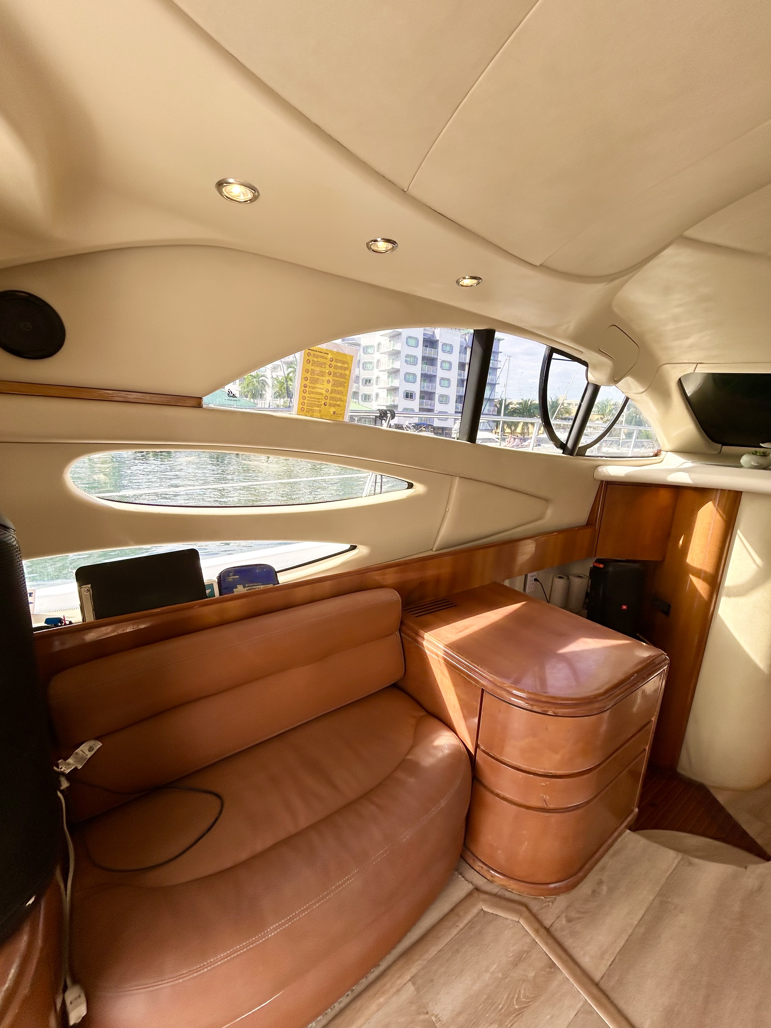 45ft Azimut D yacht rental Miami - comfortable lounge area for group celebrations
