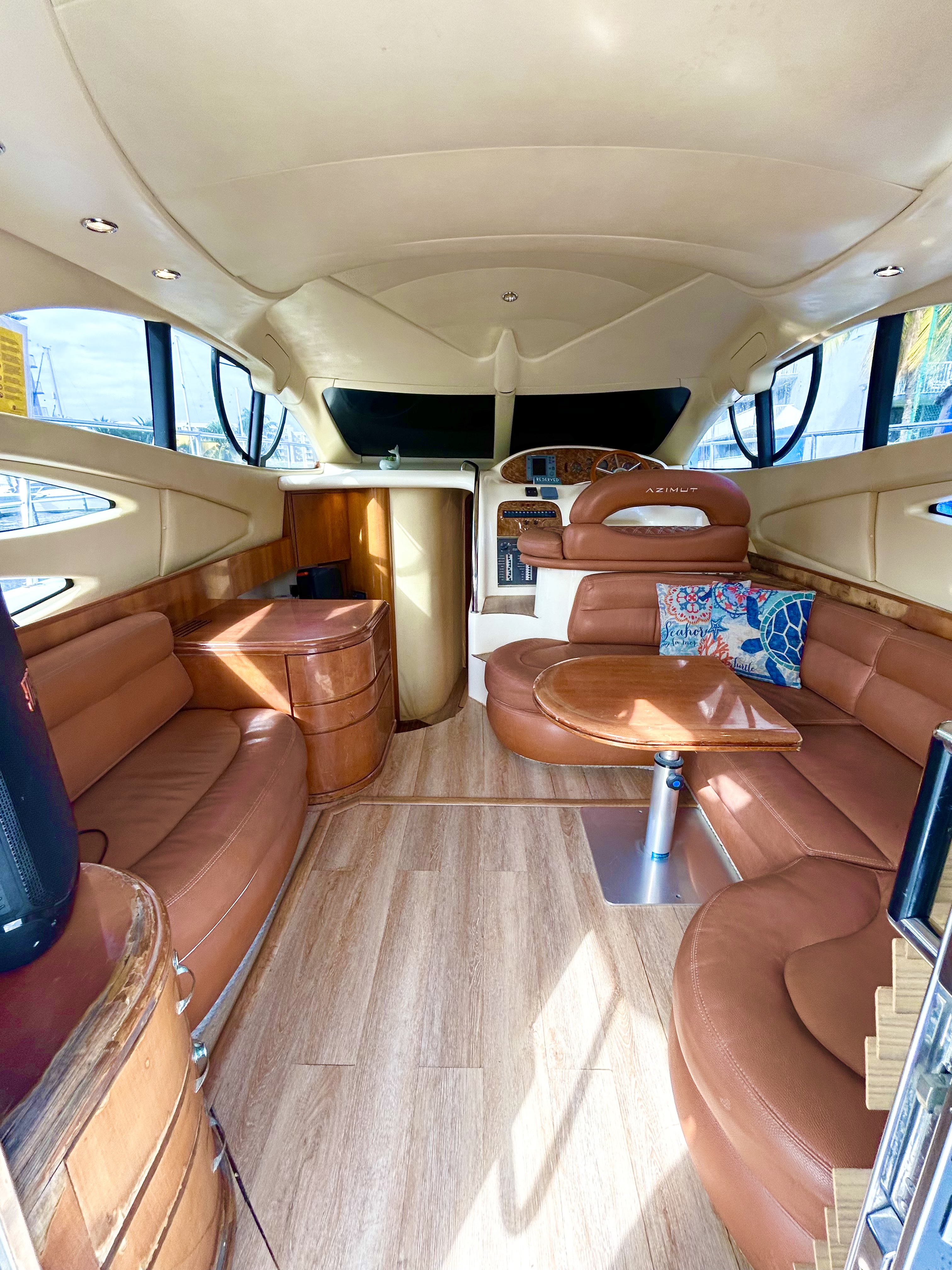 45ft Azimut D yacht rental Miami - galley kitchen for catered yacht events