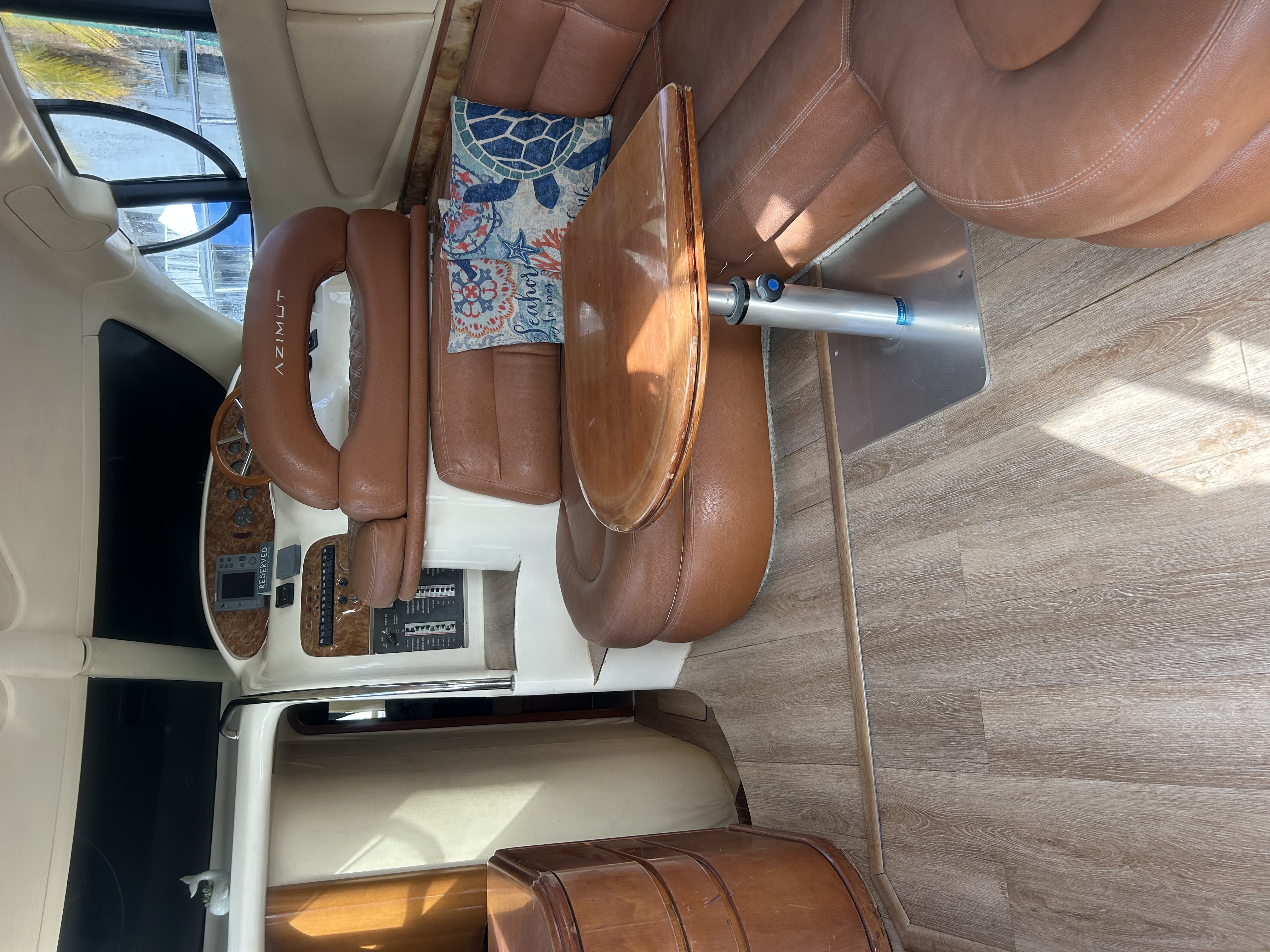 45ft Azimut D yacht rental Miami - elegant interior salon for corporate events and private gatherings