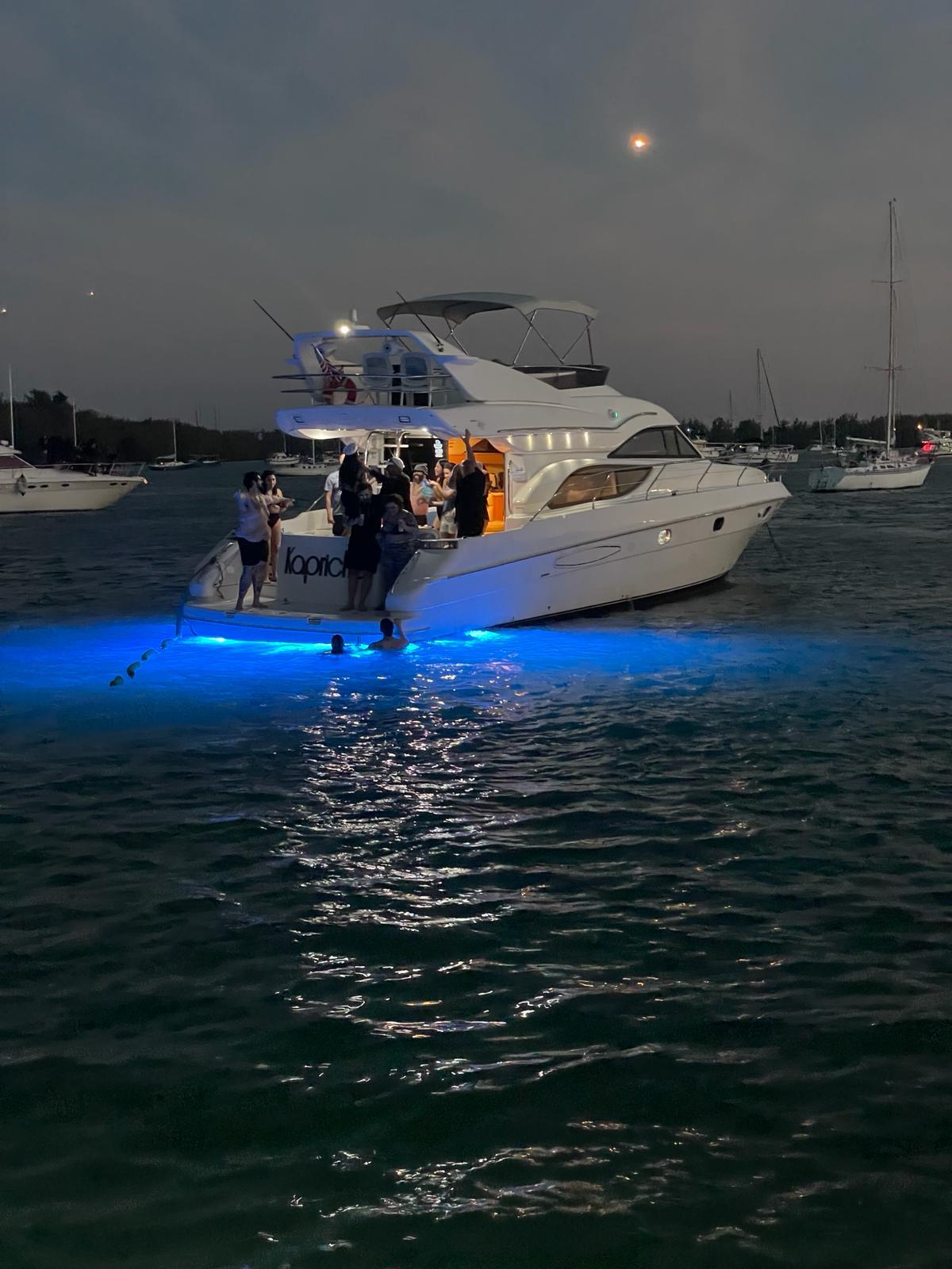 57ft Azimut R yacht rental Miami - galley kitchen for catered yacht events