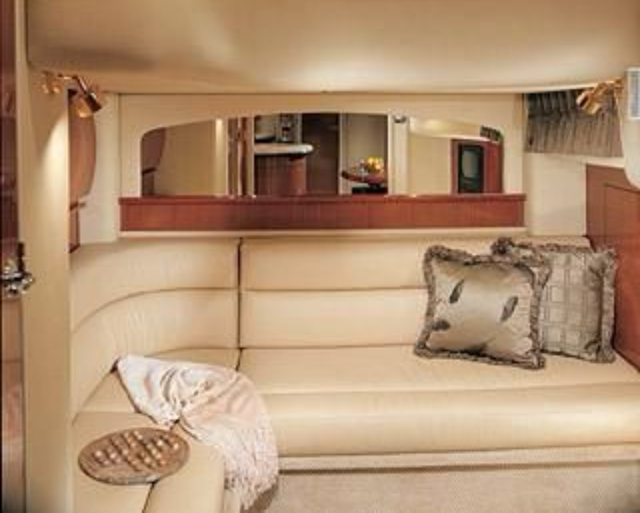 50ft Sundancer yacht rental Miami - galley kitchen for catered yacht events