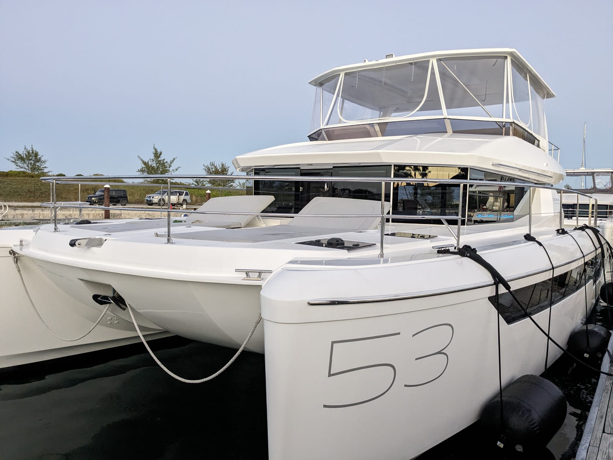 53ft Leopard (2023) yacht rental Miami - spacious deck area ideal for sunset cruises and bachelorette parties
