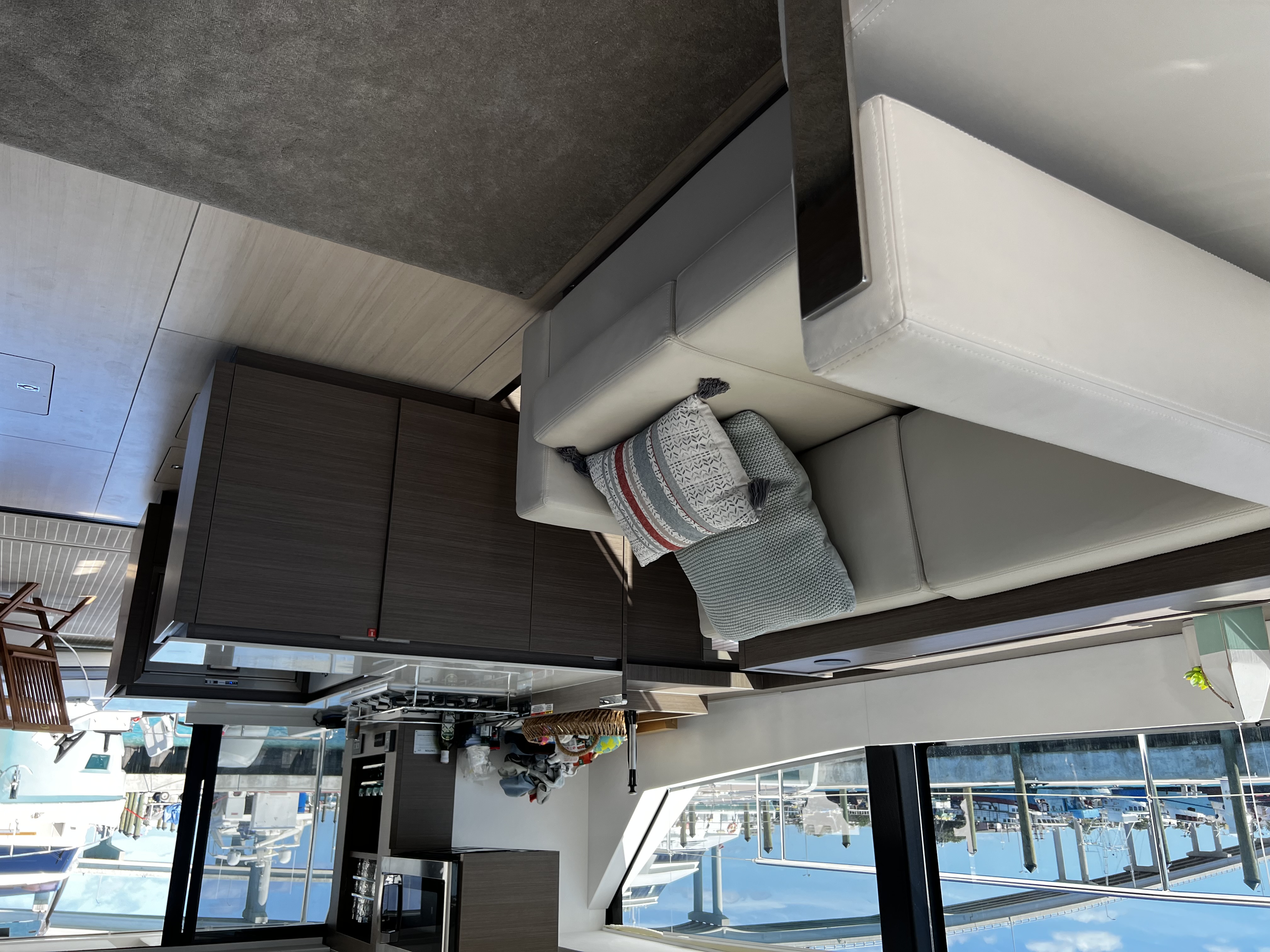 53ft Leopard (2023) yacht rental Miami - comfortable lounge area for group celebrations