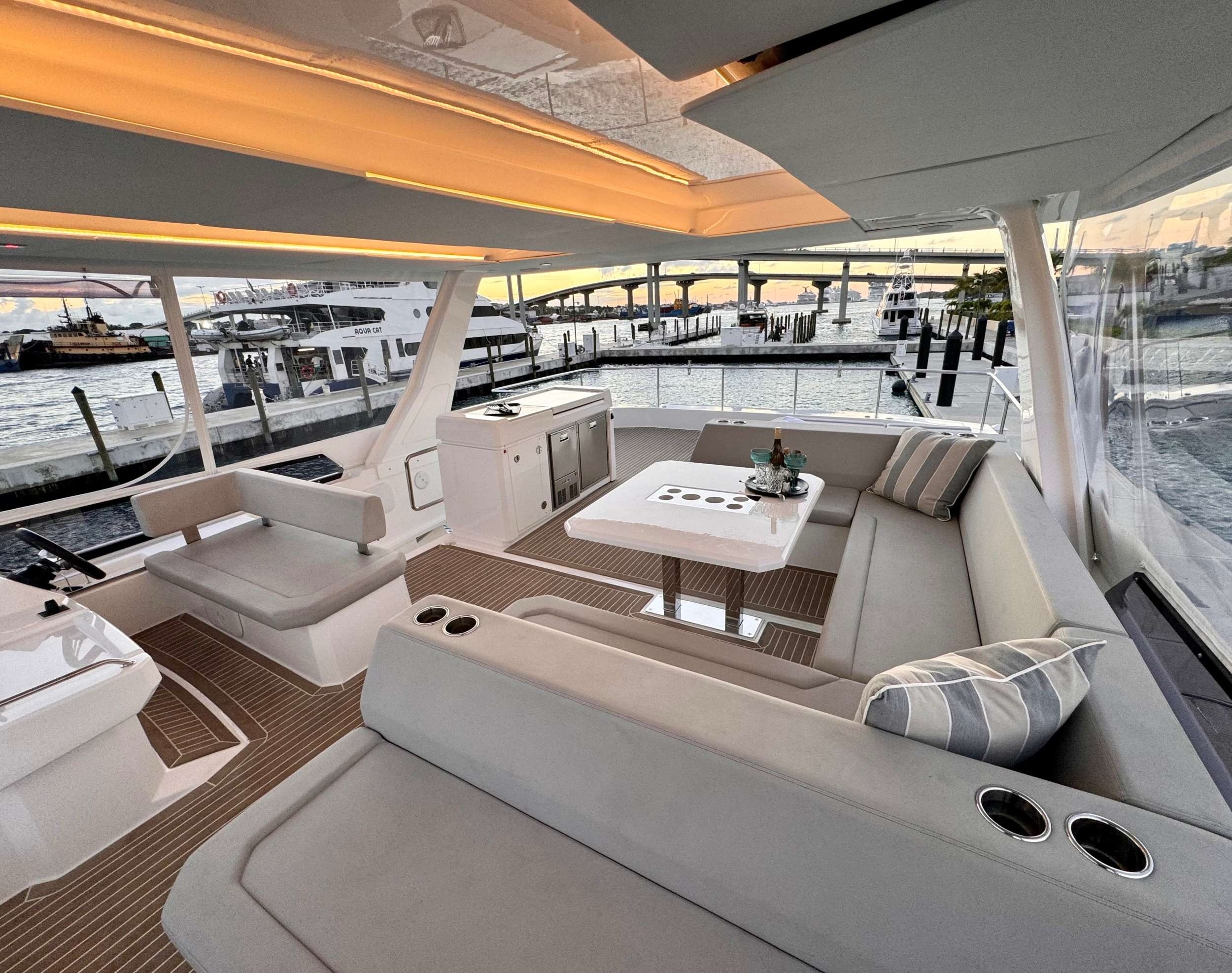 53ft Leopard (2023) yacht rental Miami - premium amenities and entertainment system