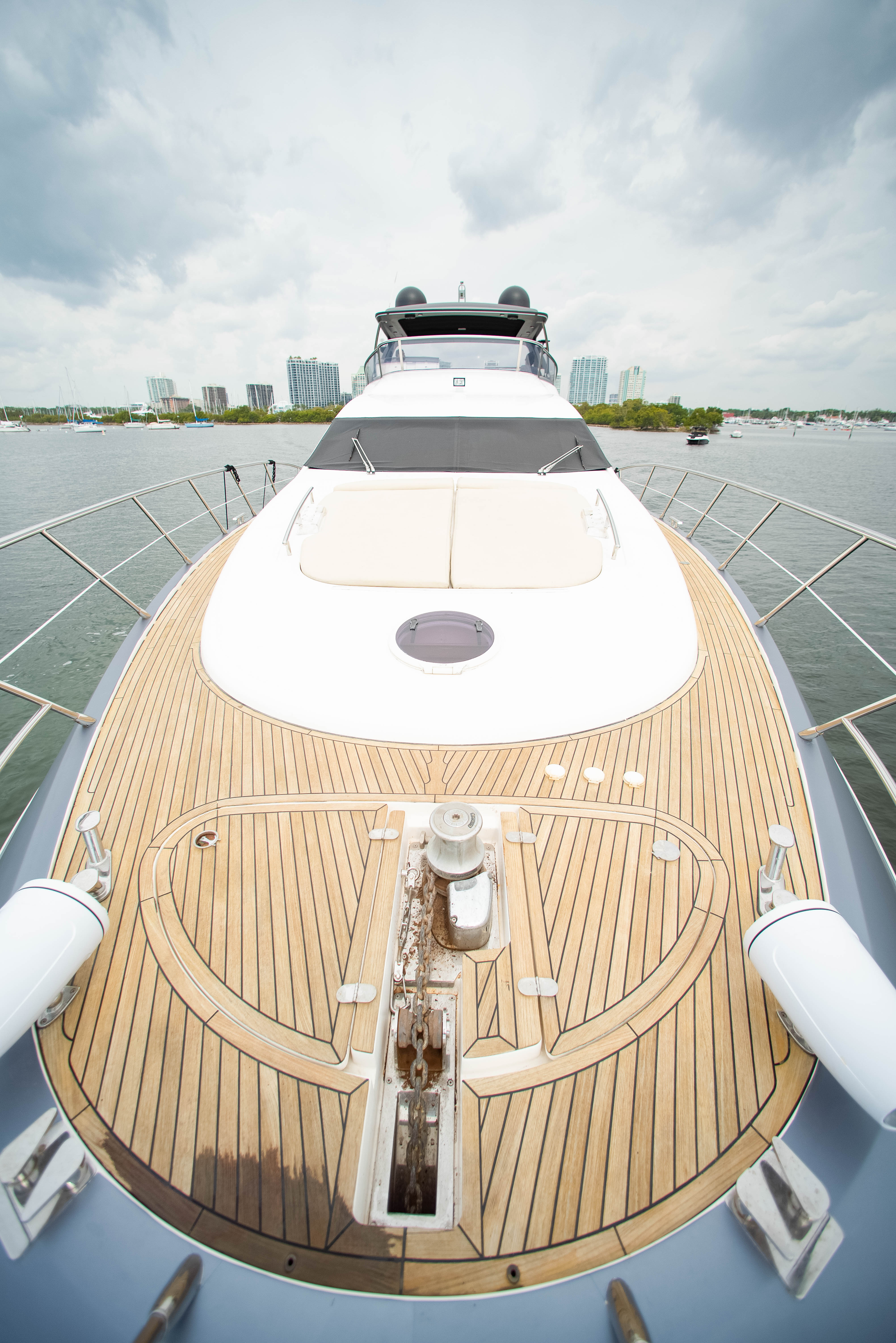 70ft Azimut F (2025R) yacht rental Miami - elegant interior salon for corporate events and private gatherings