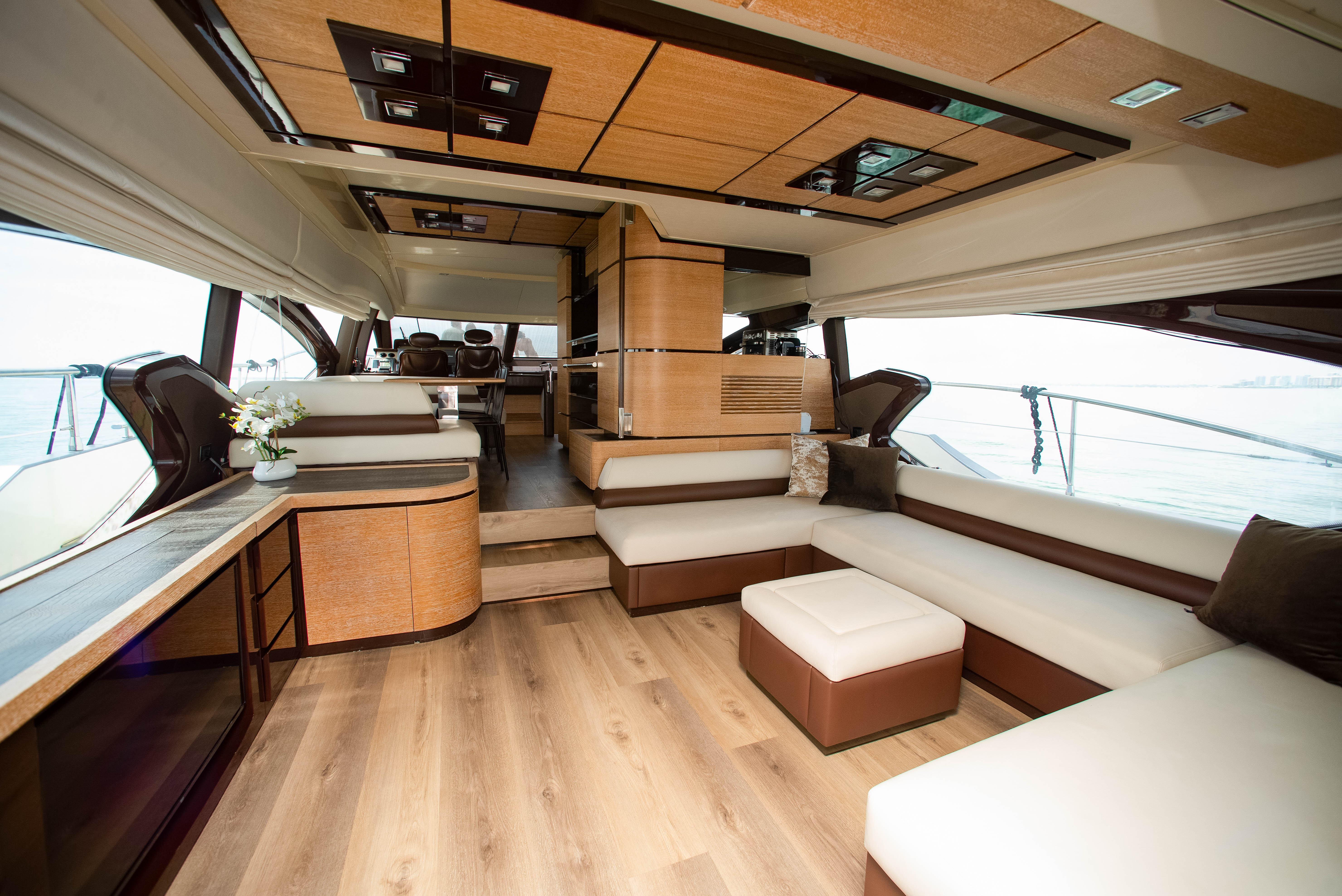 70ft Azimut F (2025R) yacht rental Miami - bow seating area perfect for sunbathing and relaxation