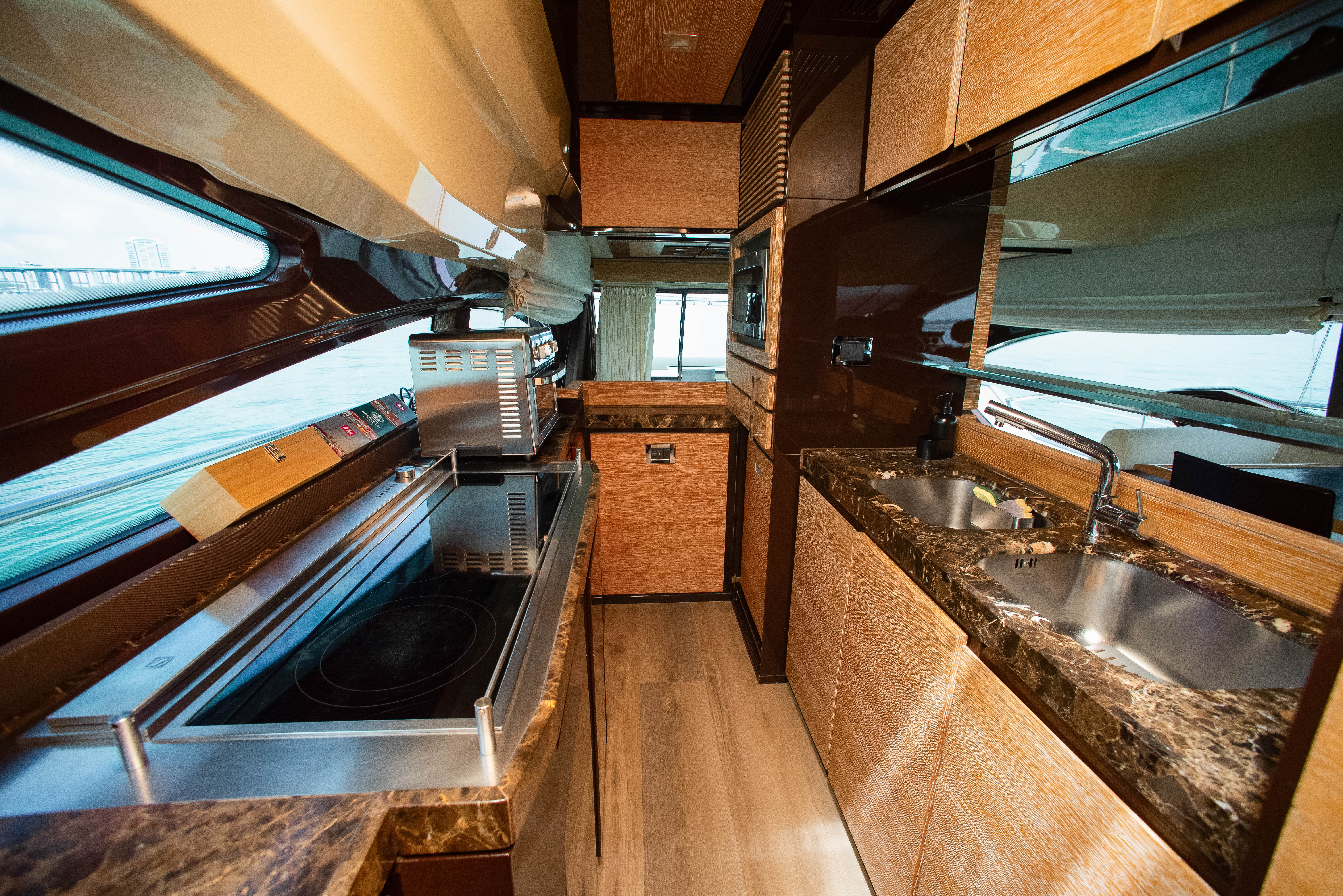 70ft Azimut F (2025R) yacht rental Miami - navigation bridge and helm station