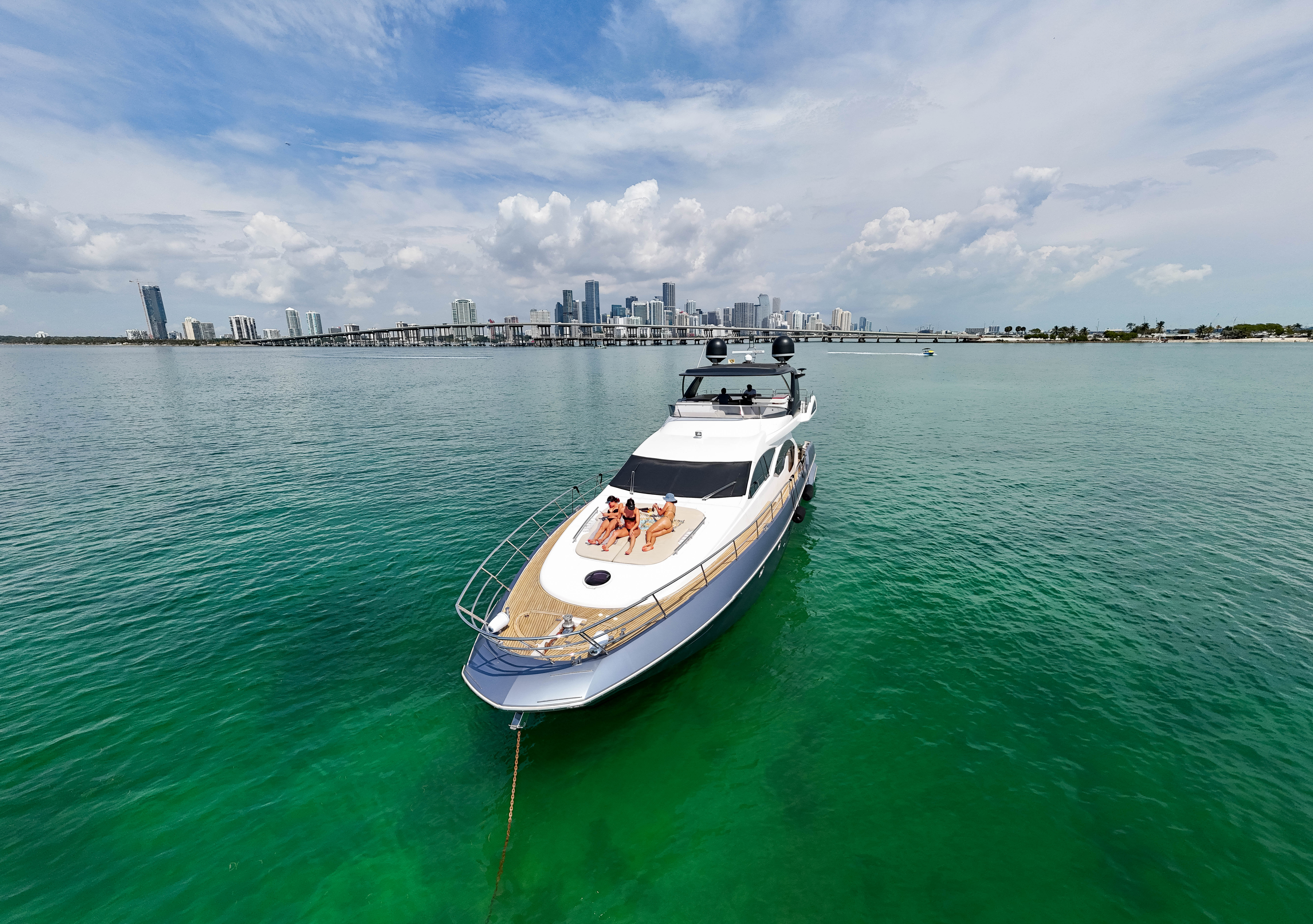 70ft Azimut F (2025R) yacht rental Miami - navigation bridge and helm station