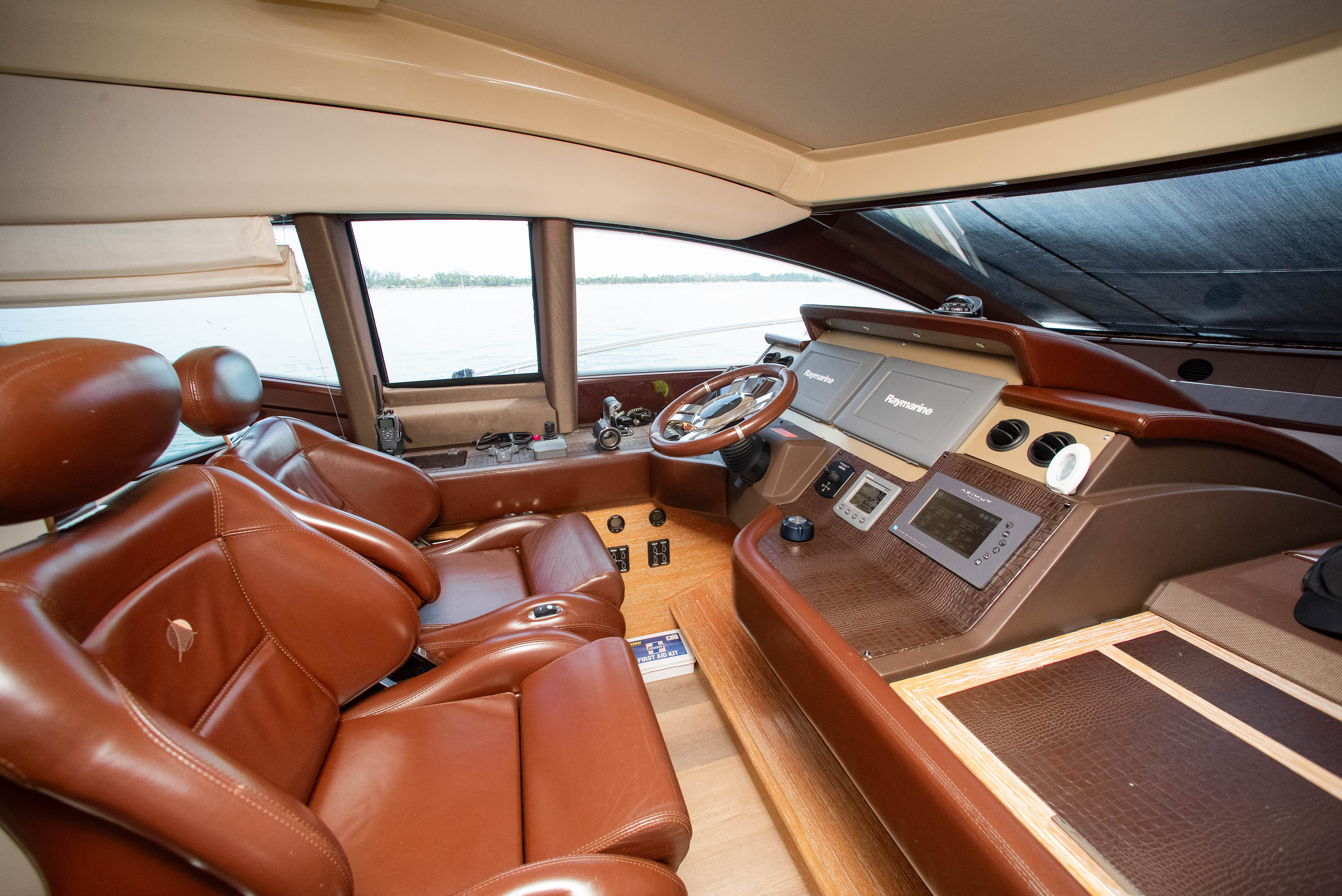 70ft Azimut F (2025R) yacht rental Miami - galley kitchen for catered yacht events