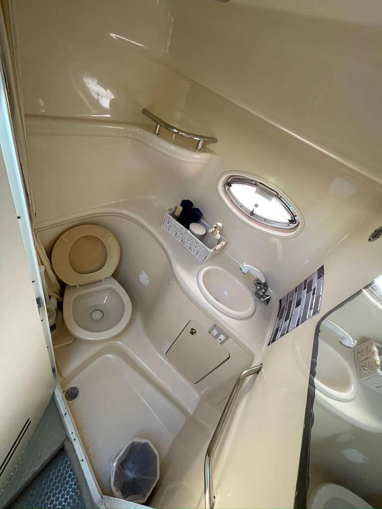 35ft Searay yacht rental Miami - elegant interior salon for corporate events and private gatherings