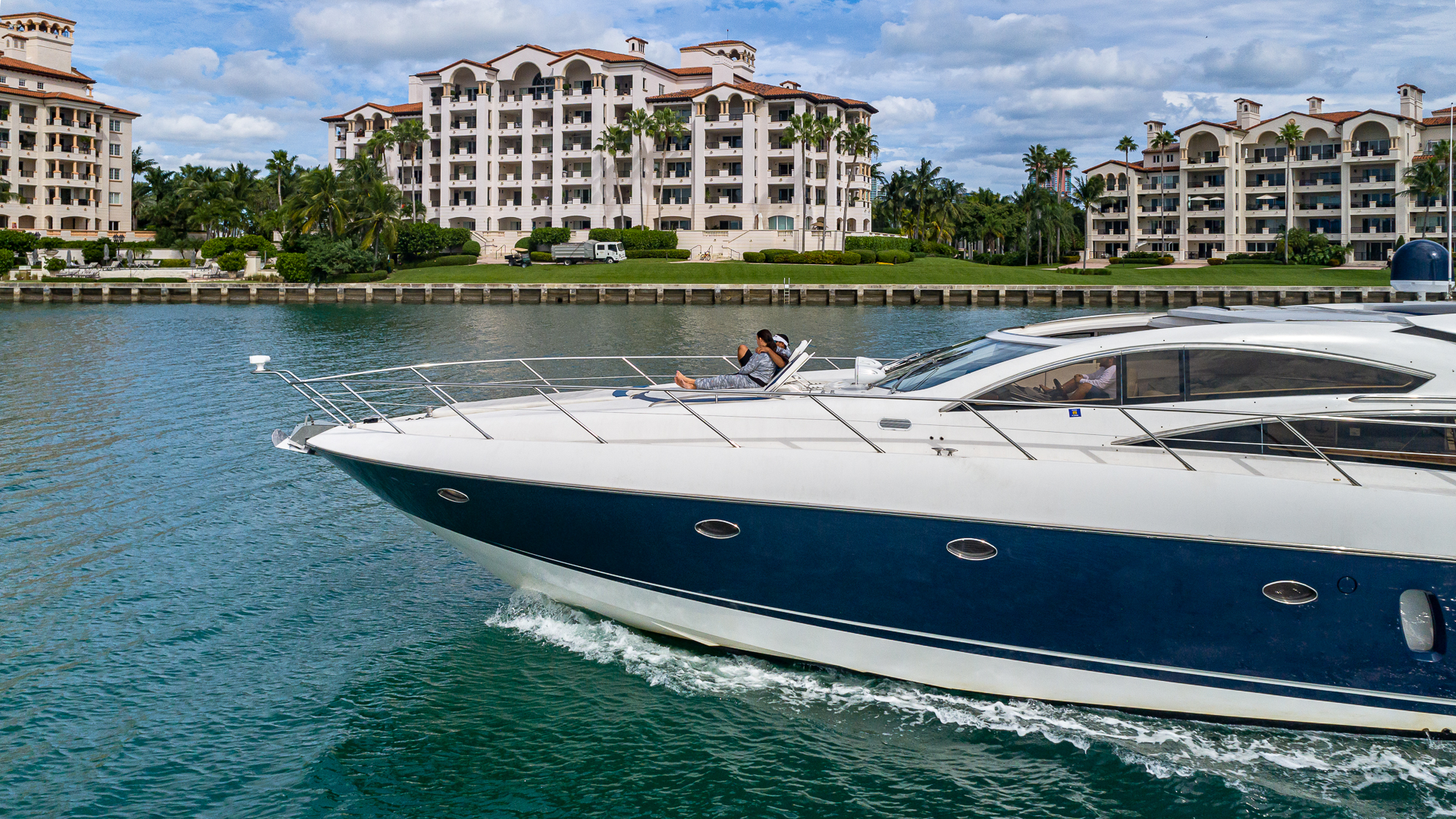75ft Sunseeker Aquah yacht rental Miami - galley kitchen for catered yacht events