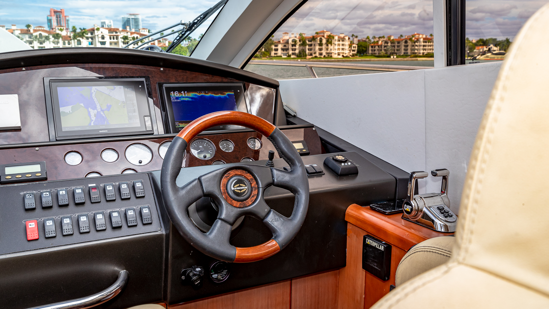 75ft Sunseeker Aquah yacht rental Miami - galley kitchen for catered yacht events