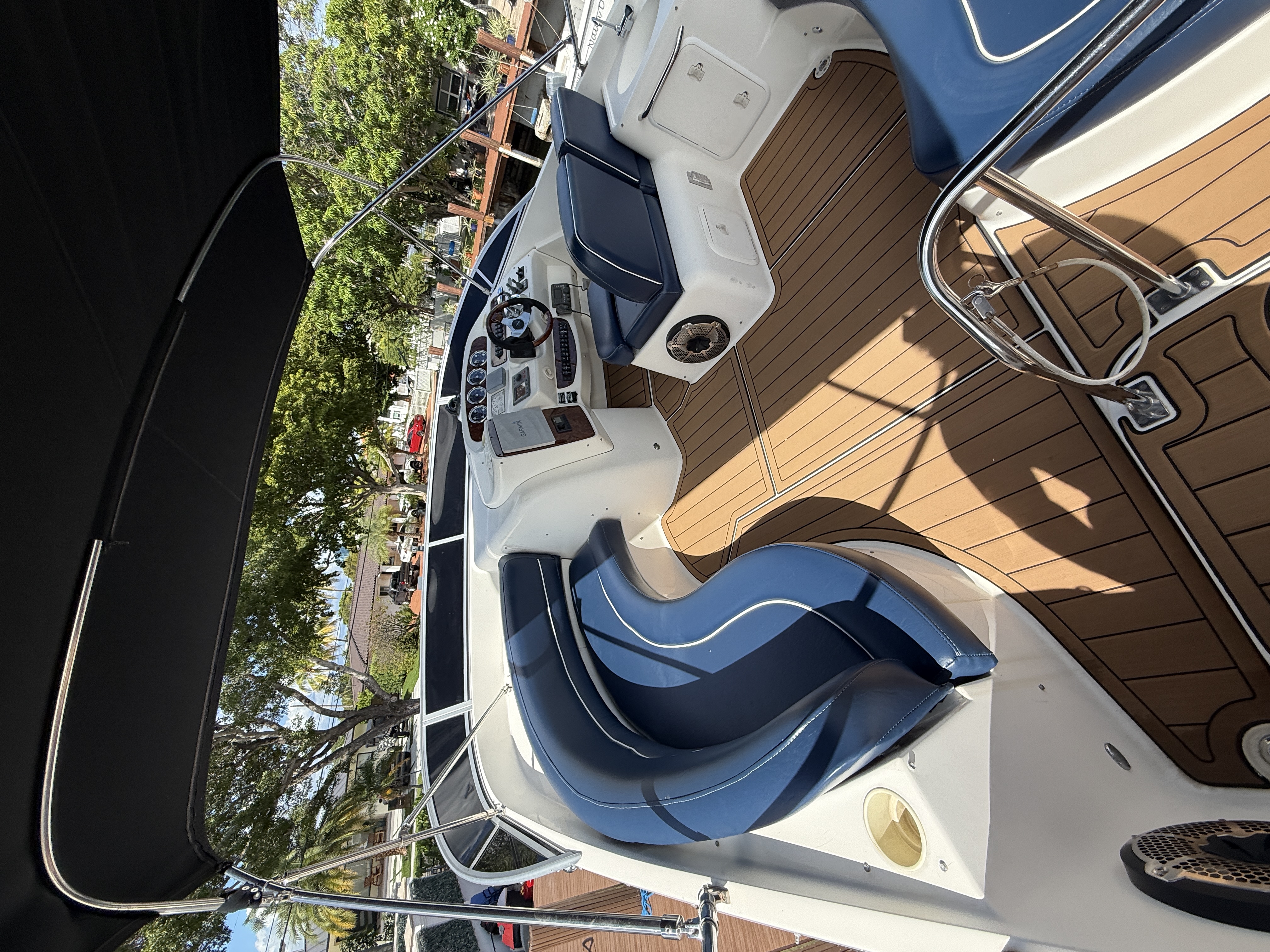 50ft Meridian O yacht rental Miami - spacious deck area ideal for sunset cruises and bachelorette parties