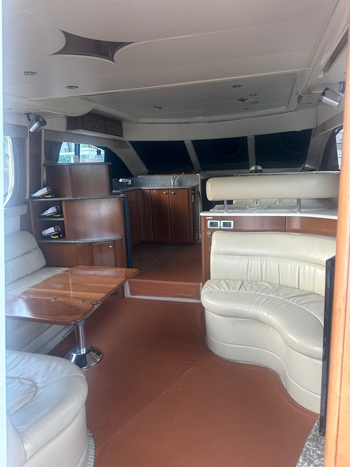 50ft Meridian O yacht rental Miami - spacious deck area ideal for sunset cruises and bachelorette parties