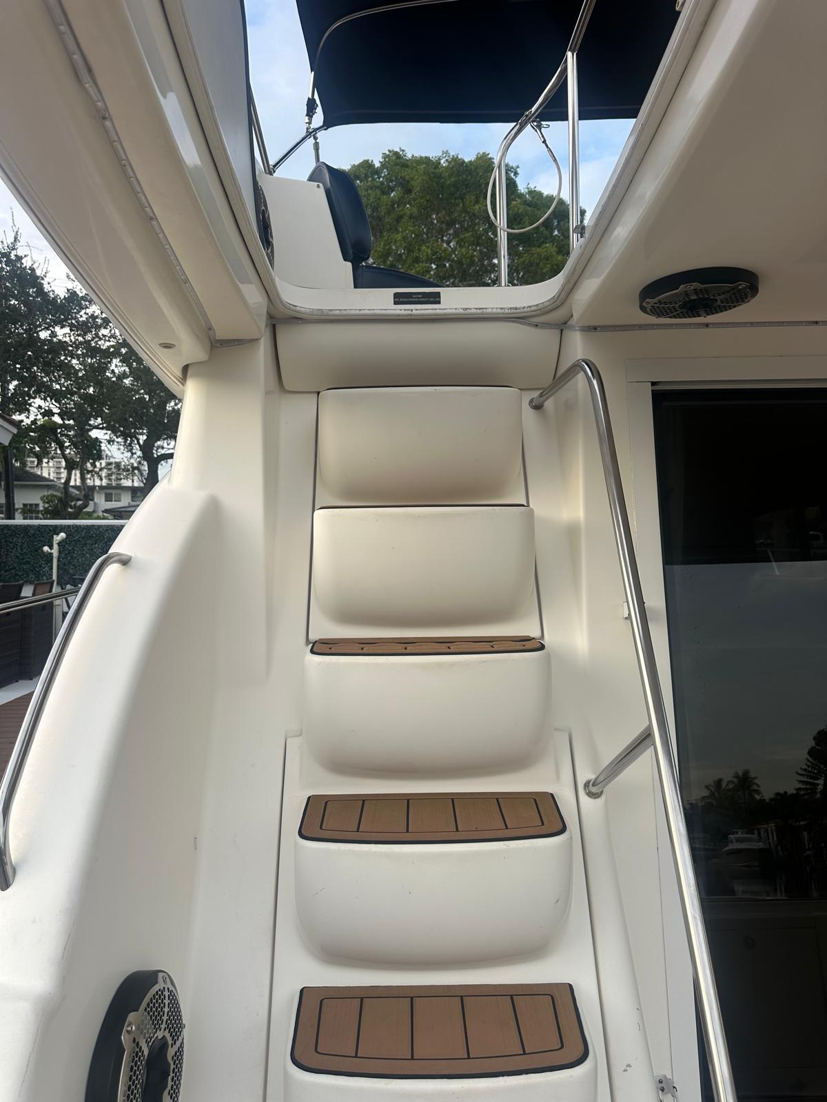 50ft Meridian O yacht rental Miami - spacious deck area ideal for sunset cruises and bachelorette parties