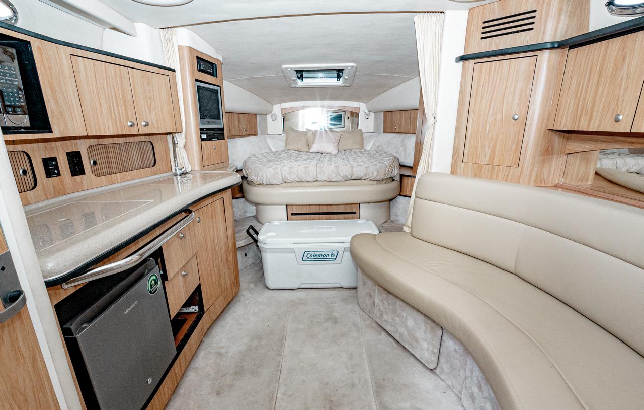 32ft Sea Ray yacht rental Miami - galley kitchen for catered yacht events