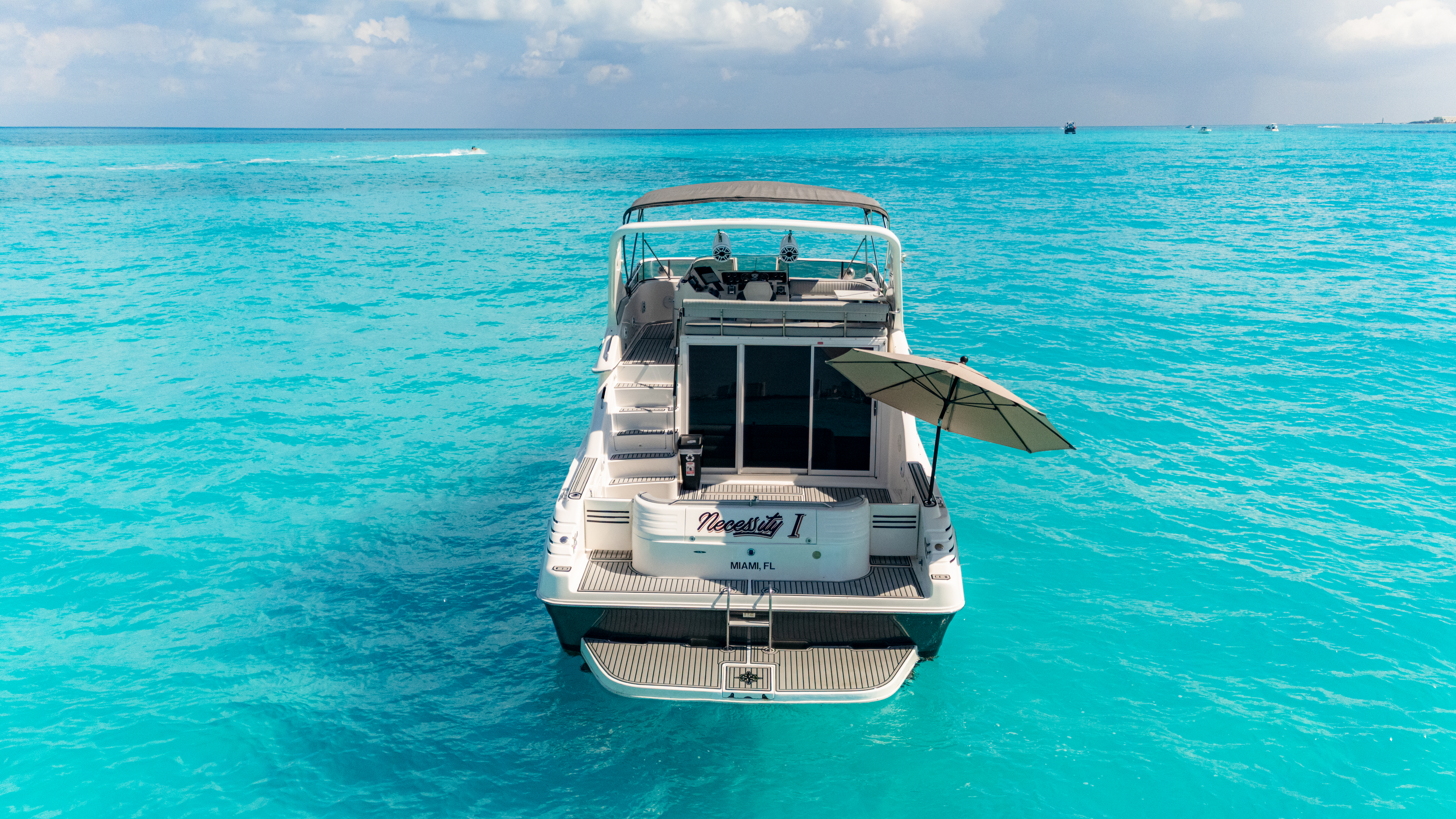 50ft Sea Ray yacht rental Miami - galley kitchen for catered yacht events