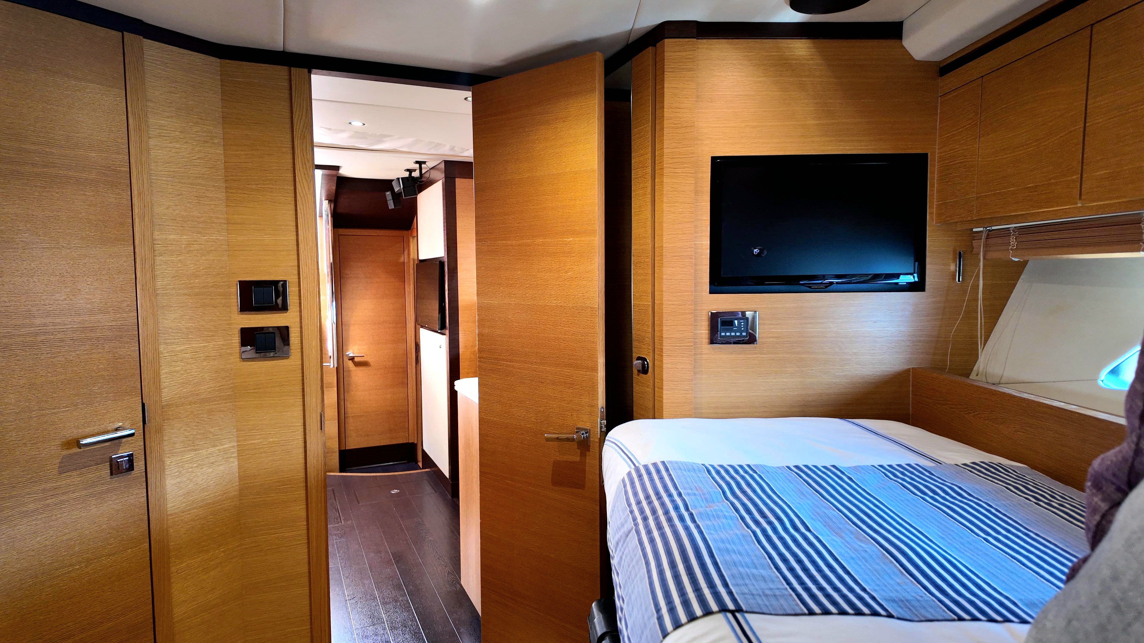 54ft Sunseeker San Remo yacht rental Miami - spacious deck area ideal for sunset cruises and bachelorette parties