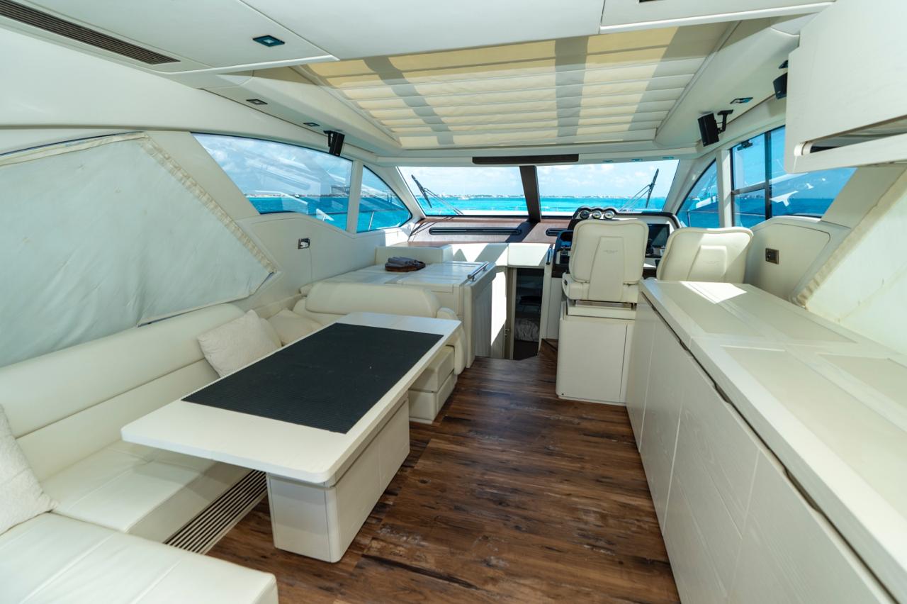 55ft Azimut yacht rental Miami - spacious deck area ideal for sunset cruises and bachelorette parties