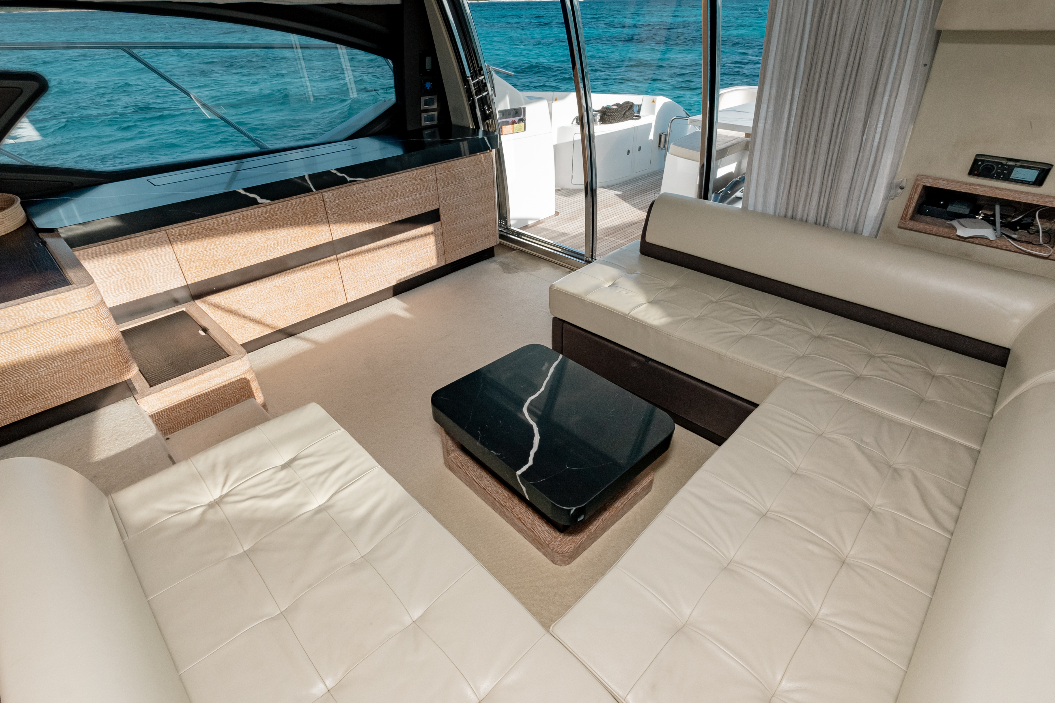 65ft Azimut yacht rental Miami - galley kitchen for catered yacht events