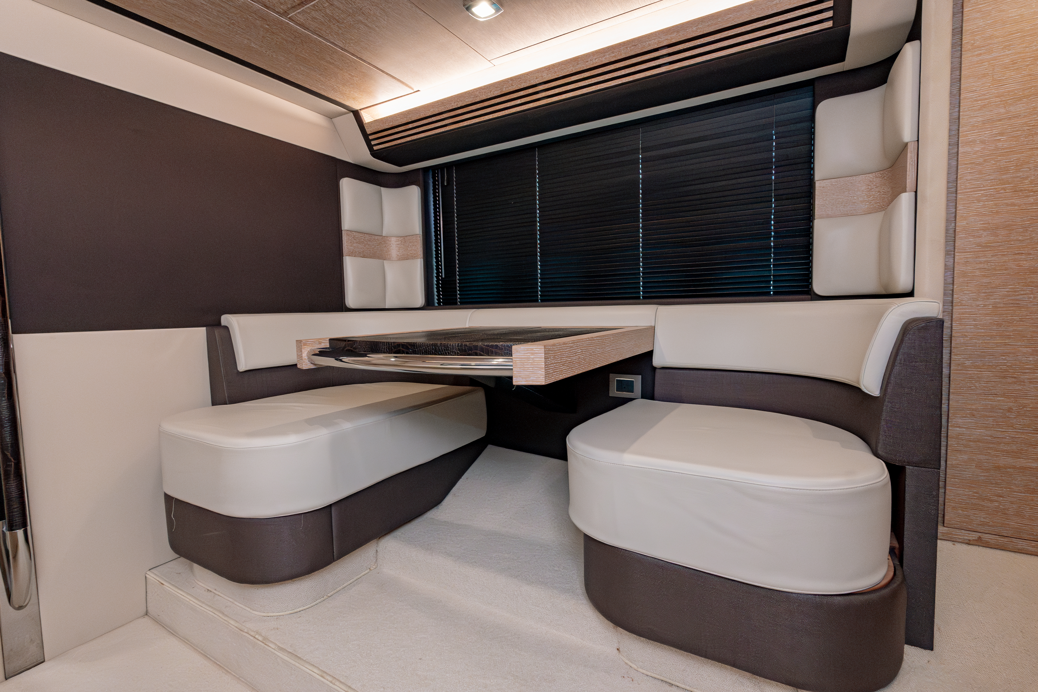 65ft Azimut yacht rental Miami - comfortable lounge area for group celebrations