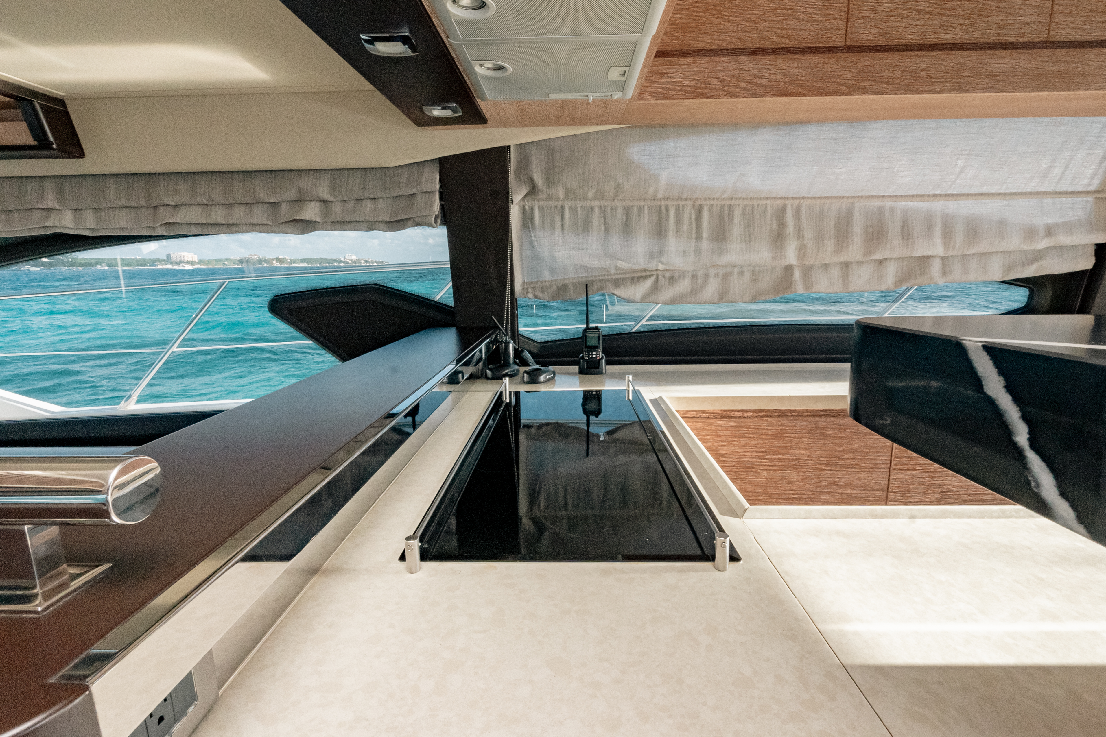 65ft Azimut yacht rental Miami - galley kitchen for catered yacht events