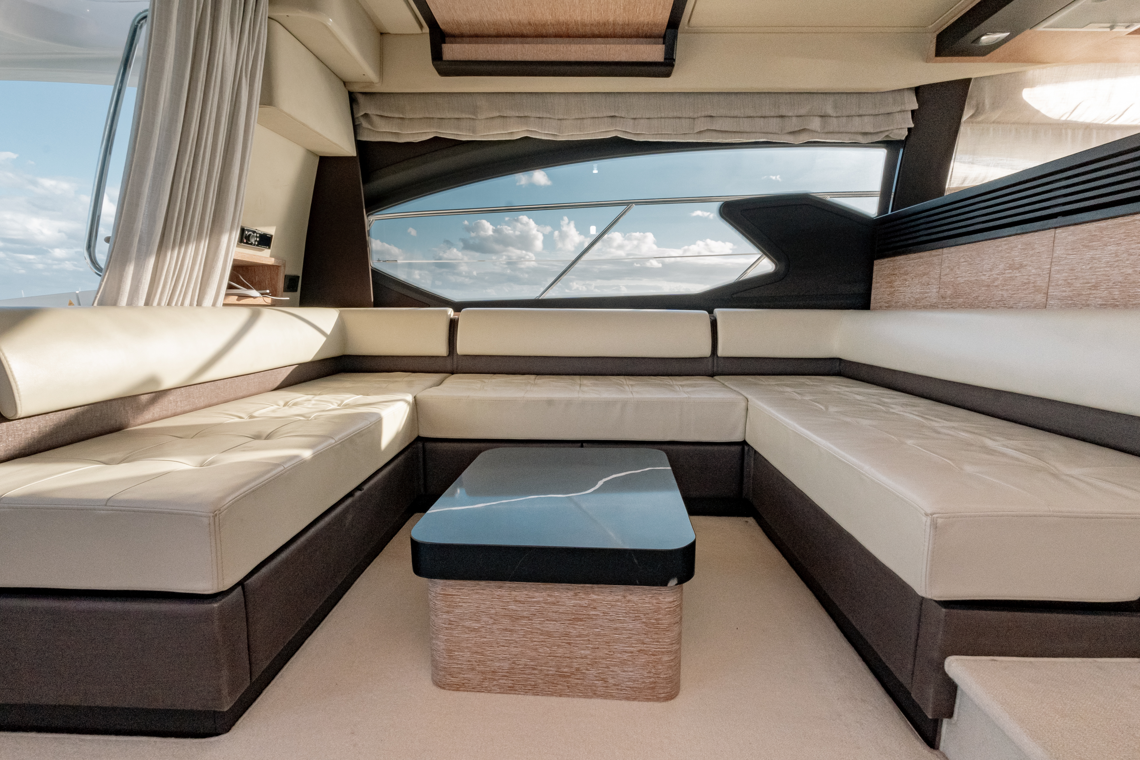 65ft Azimut yacht rental Miami - navigation bridge and helm station