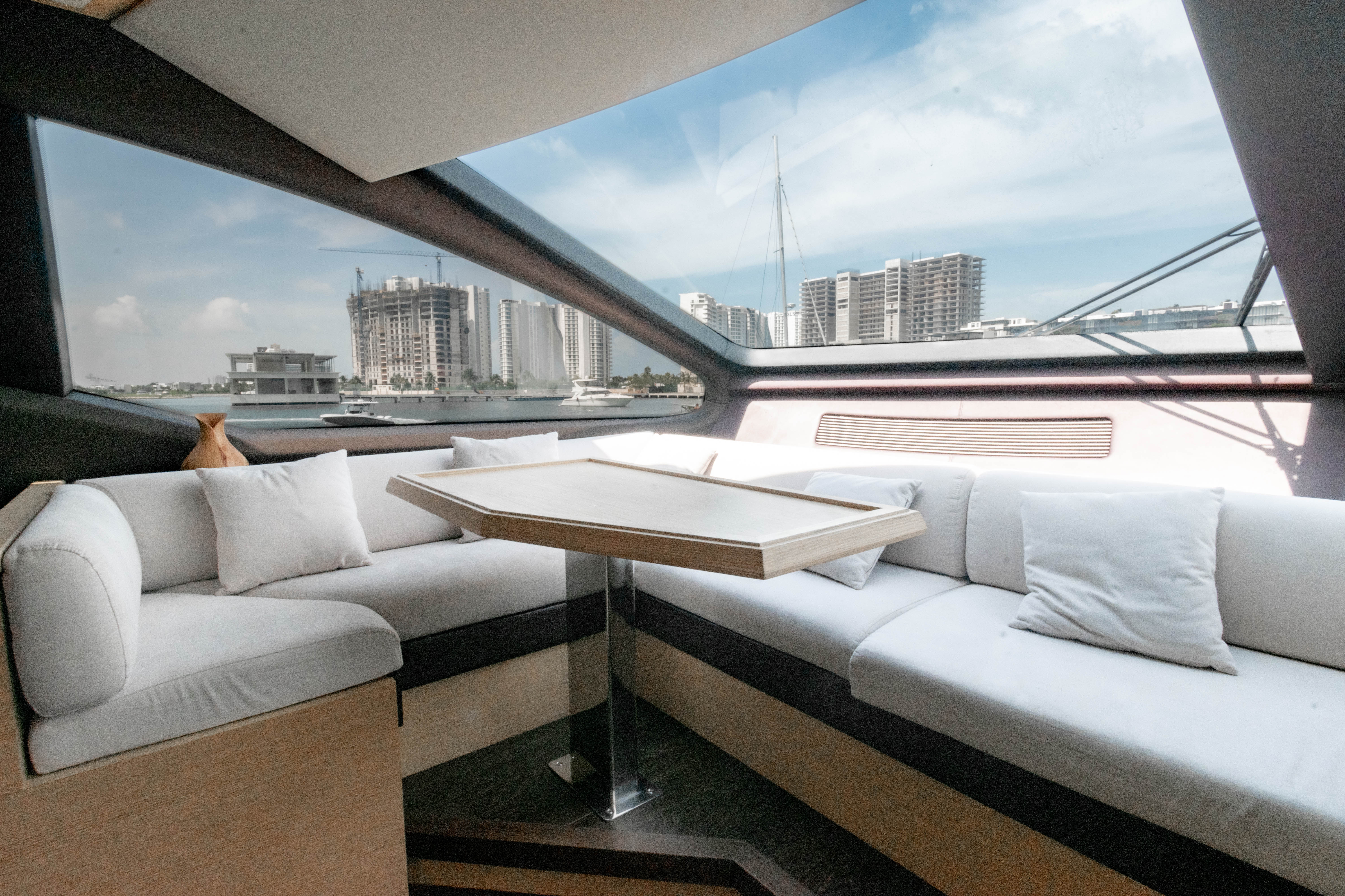 84ft Azimut yacht rental Miami - galley kitchen for catered yacht events