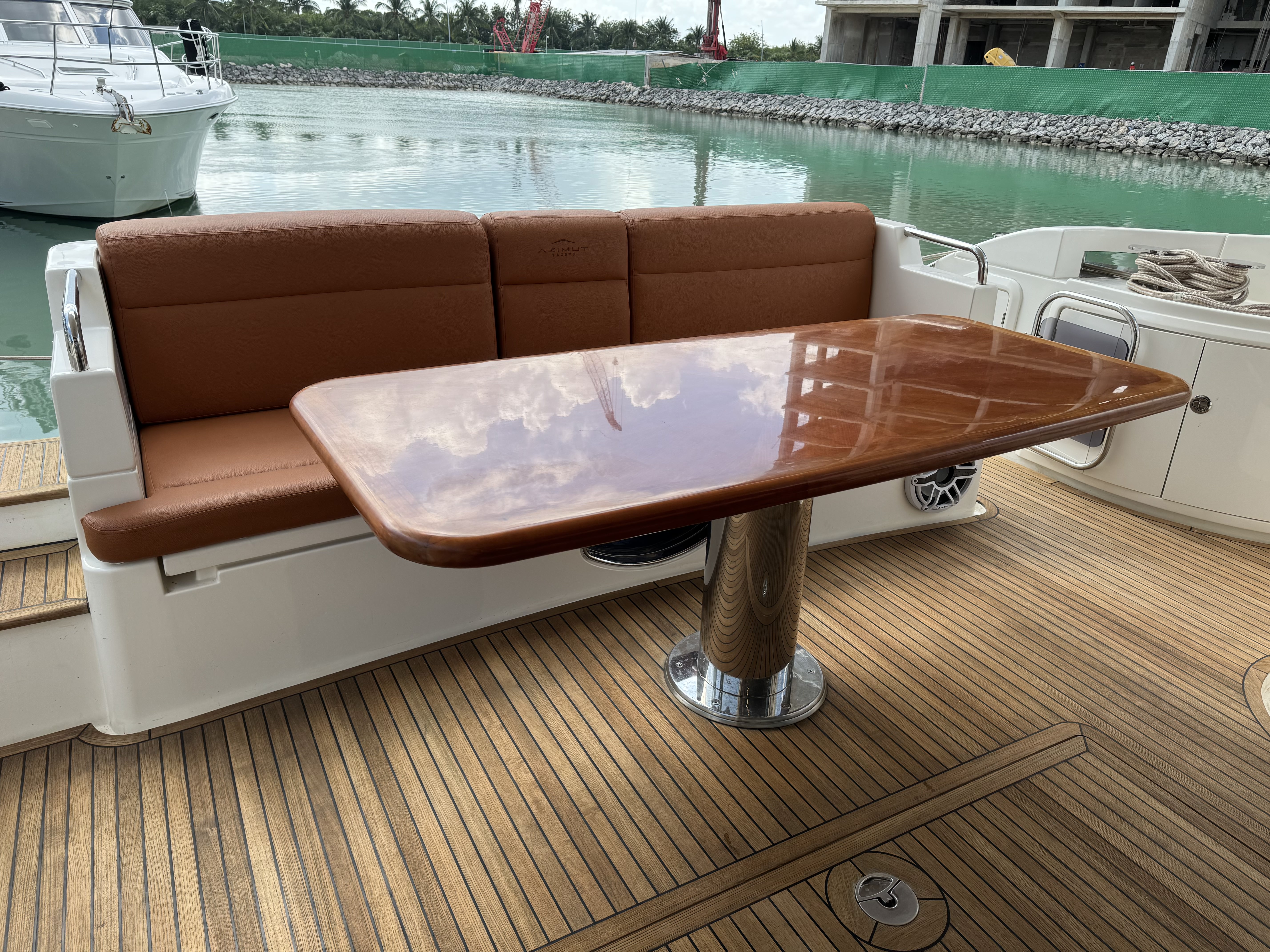 58ft Azimut yacht rental Miami - spacious deck area ideal for sunset cruises and bachelorette parties