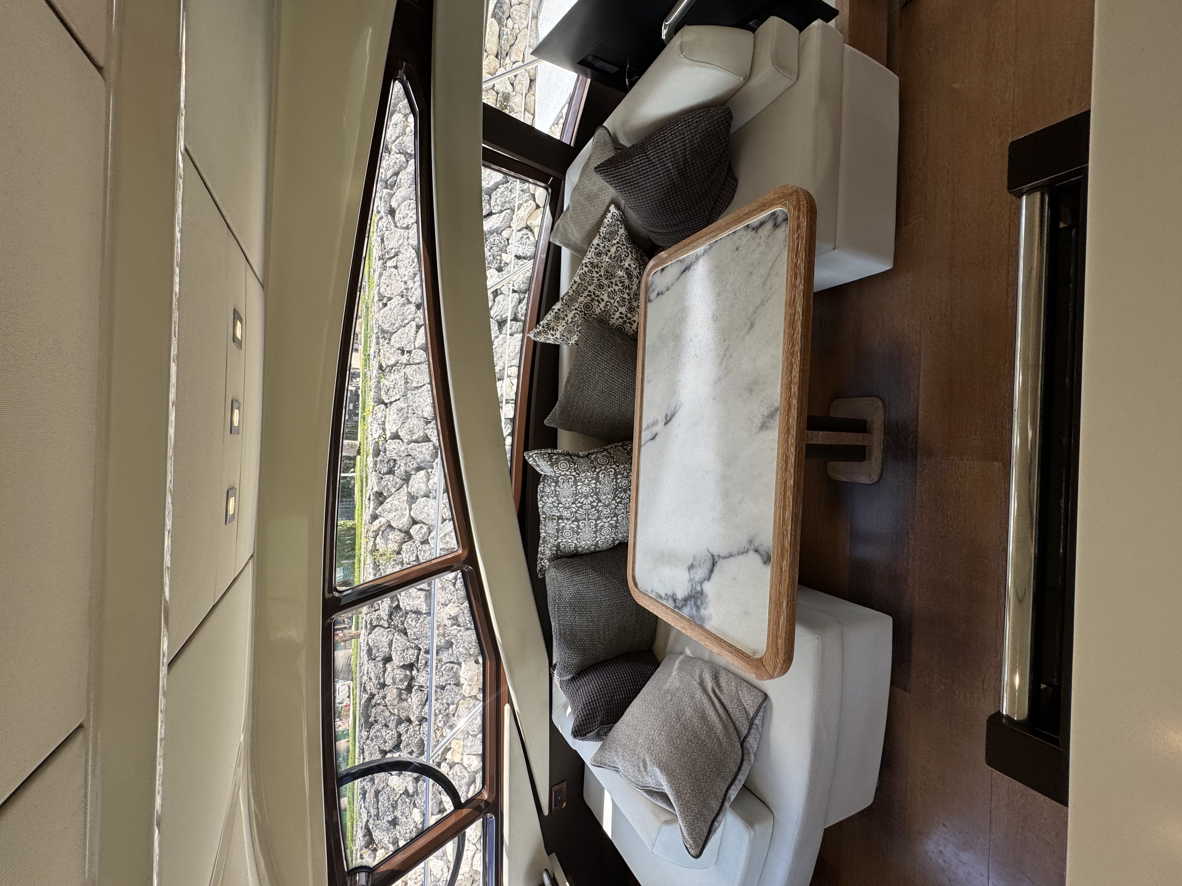 58ft Azimut yacht rental Miami - comfortable lounge area for group celebrations