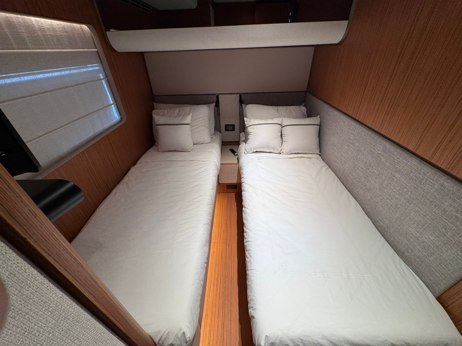 70ft Ferretti yacht rental Miami - comfortable lounge area for group celebrations