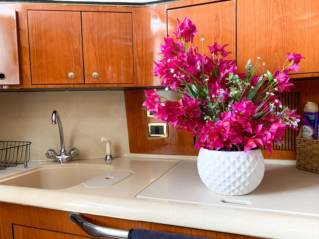 45ft Sea Ray Sundancer yacht rental Miami - stern swim platform with water access for snorkeling