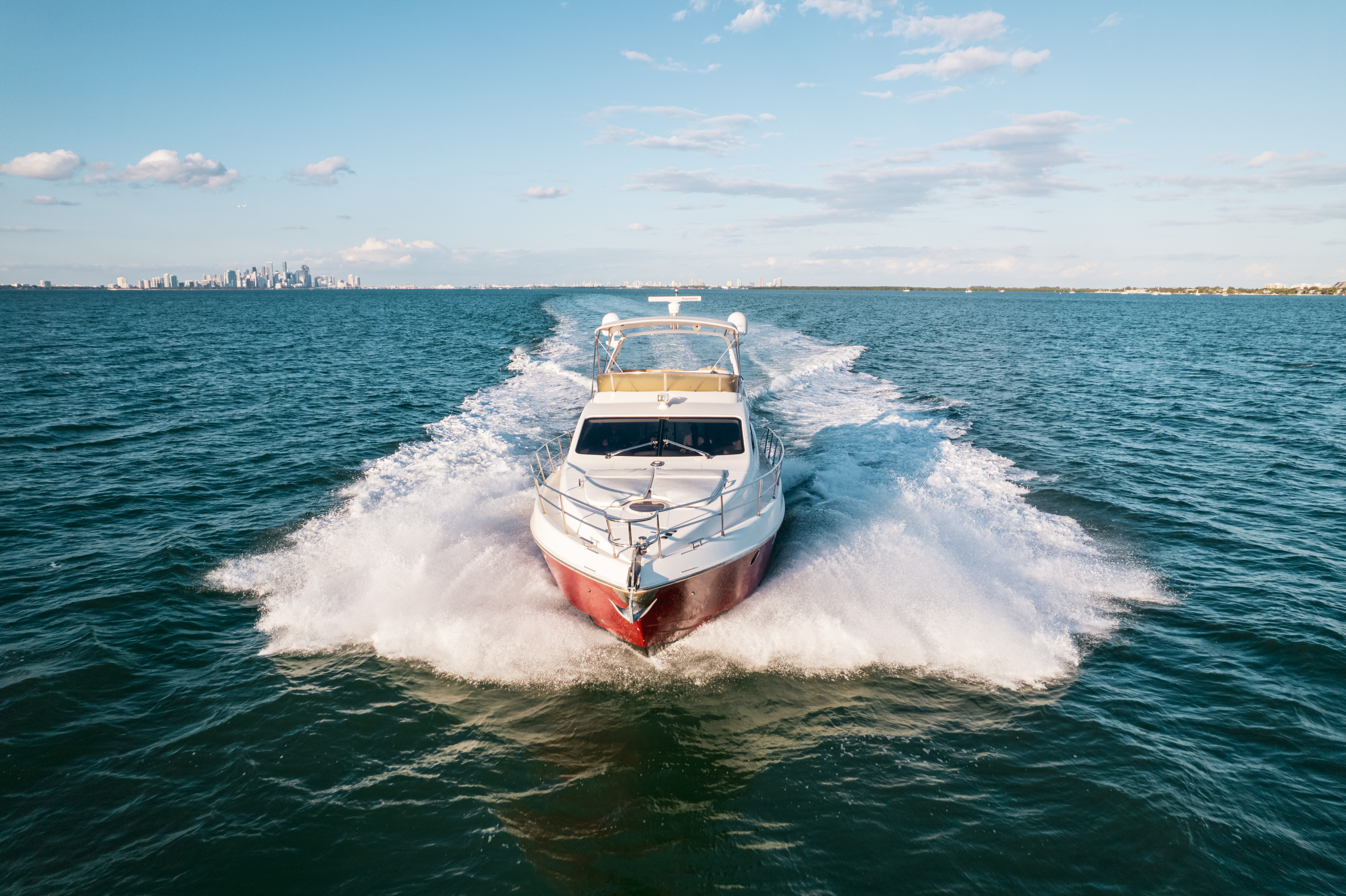 55ft Azimut G yacht rental Miami - comfortable lounge area for group celebrations