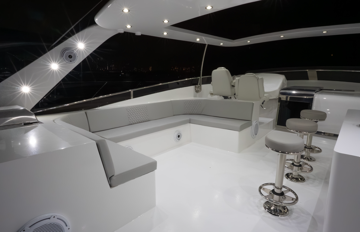110ft Antago G yacht rental Miami - navigation bridge and helm station