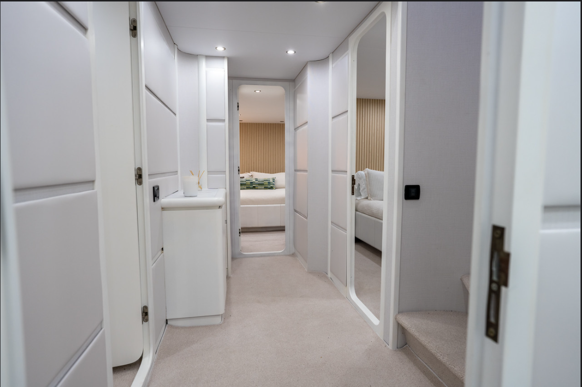 110ft Antago G yacht rental Miami - elegant interior salon for corporate events and private gatherings