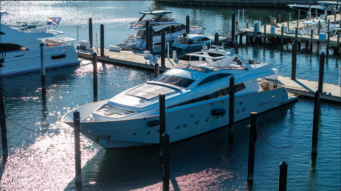 110ft Antago G yacht rental Miami - elegant interior salon for corporate events and private gatherings