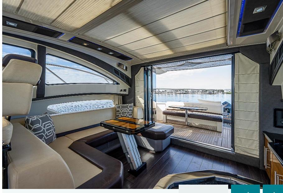42ft Marquis Sport Coupe yacht rental Miami - stern swim platform with water access for snorkeling