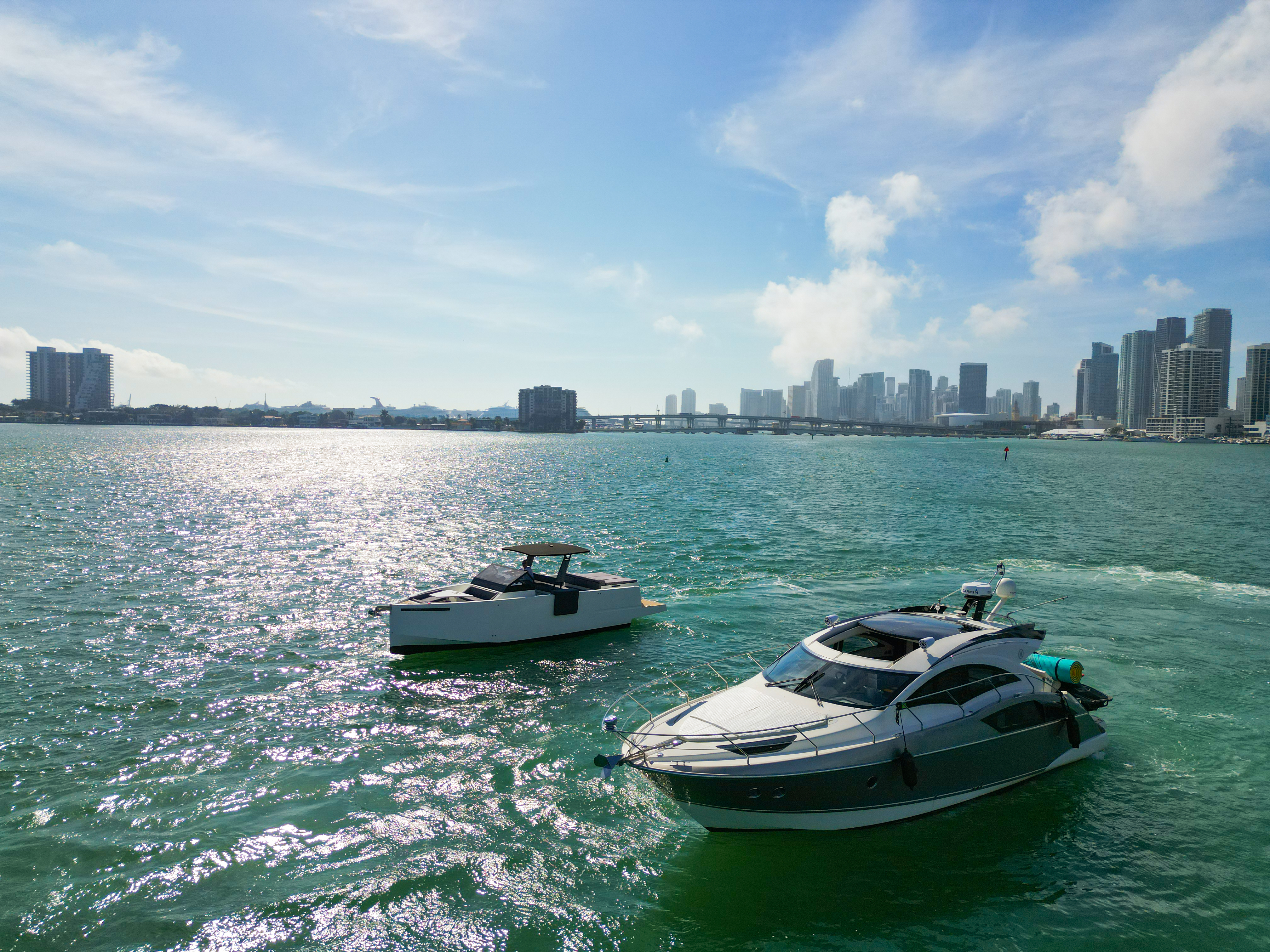 42ft Marquis Sport Coupe yacht rental Miami - premium amenities and entertainment system